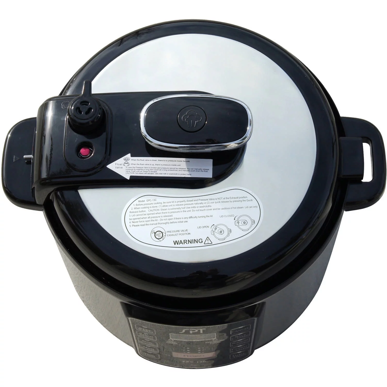 Sunpentown 6.5-Quart Stainless Steel Pressure Cooker with Quick-Release Button