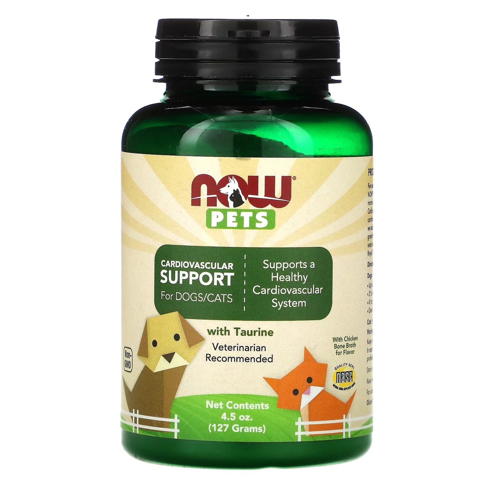 NOW Foods Pets, Cardiovascular Support for Dogs/Cats, 4.5 oz (127 g)