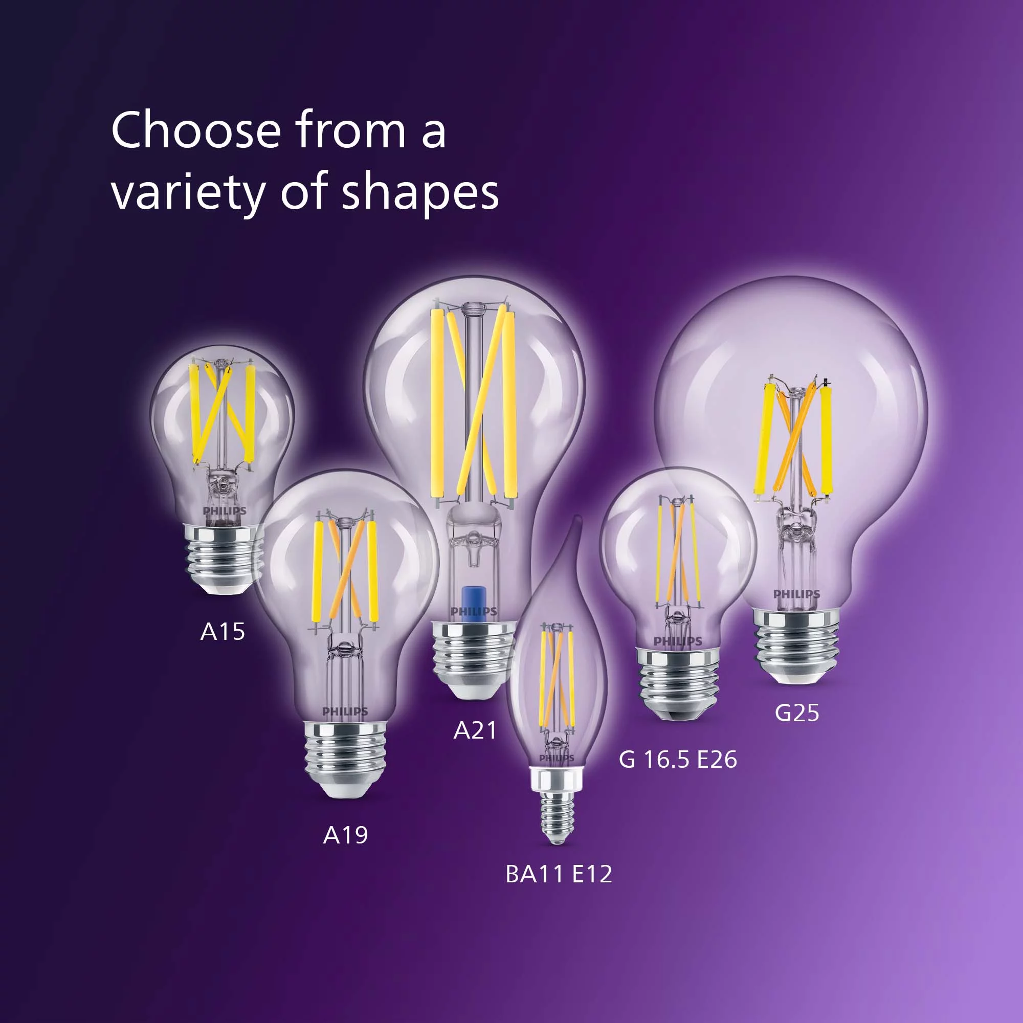 Philips Ultra Definition LED 60-Watt A19 Filament Light Bulb, Clear Soft White, Dimmable, E26 Medium Base (8-Pack)