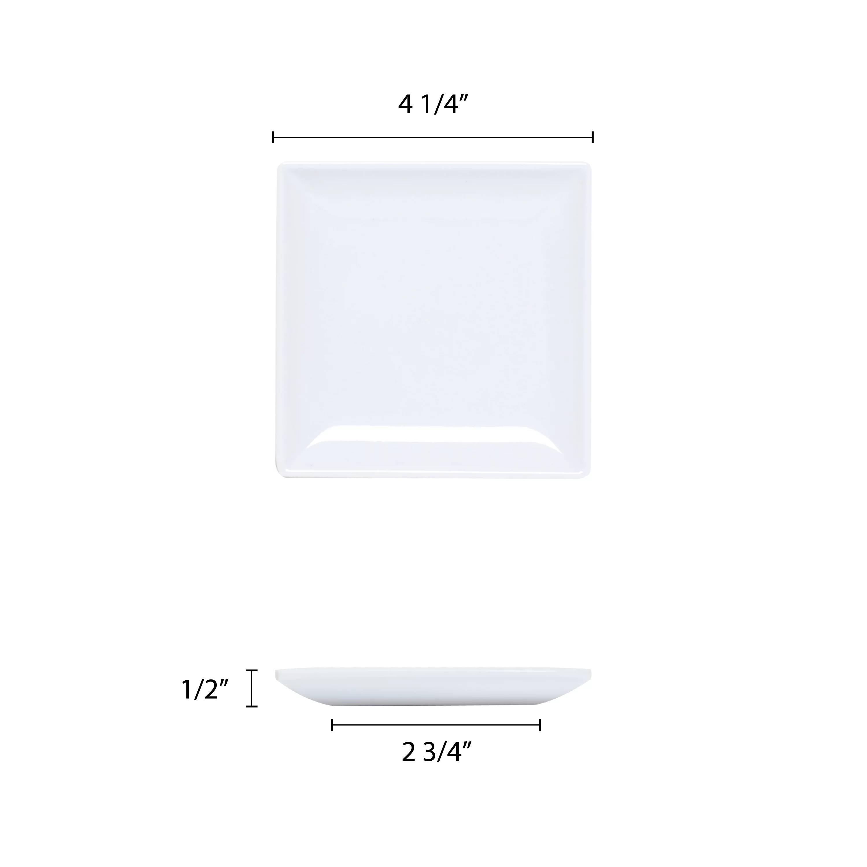 Excellante Classic White Extra Heavy Weight Melamine Dinnerware Collection 4 1/2