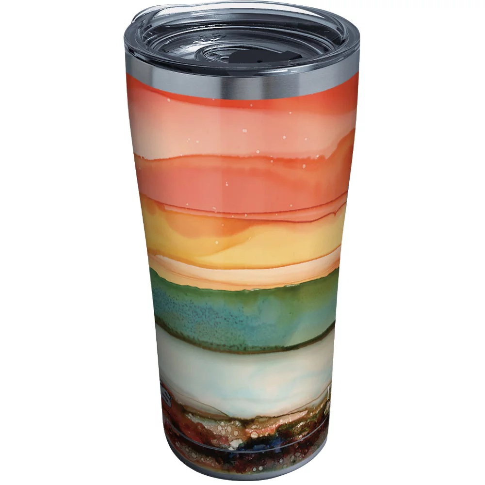 1PACK Tervis Inkreel Evening Tides 20 Oz. Stainless Steel Tumbler with Slider Lid