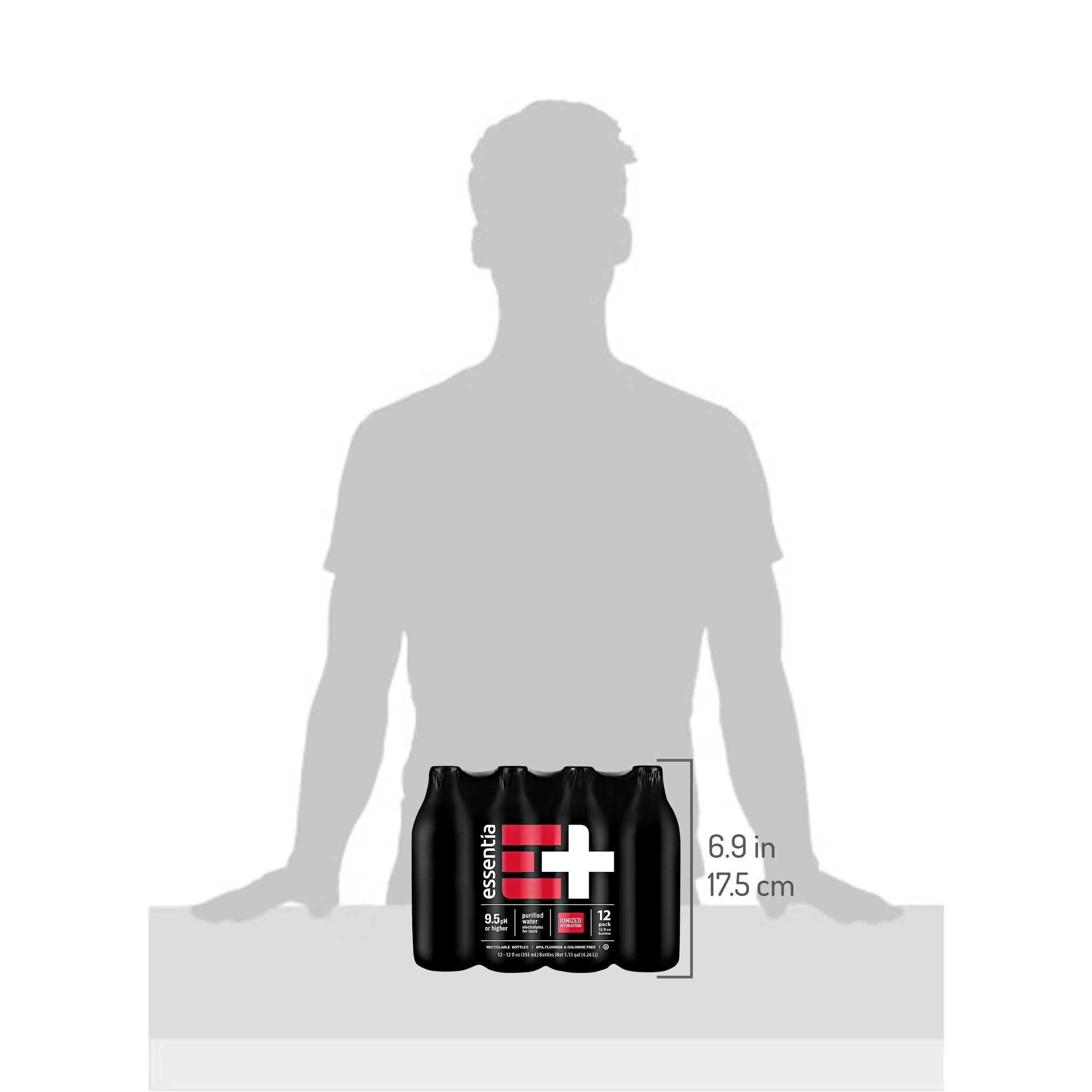 Essentia Bottled Water, Ionized Alkaline Water, 12 fl oz Each, 24 Plastic Bottles