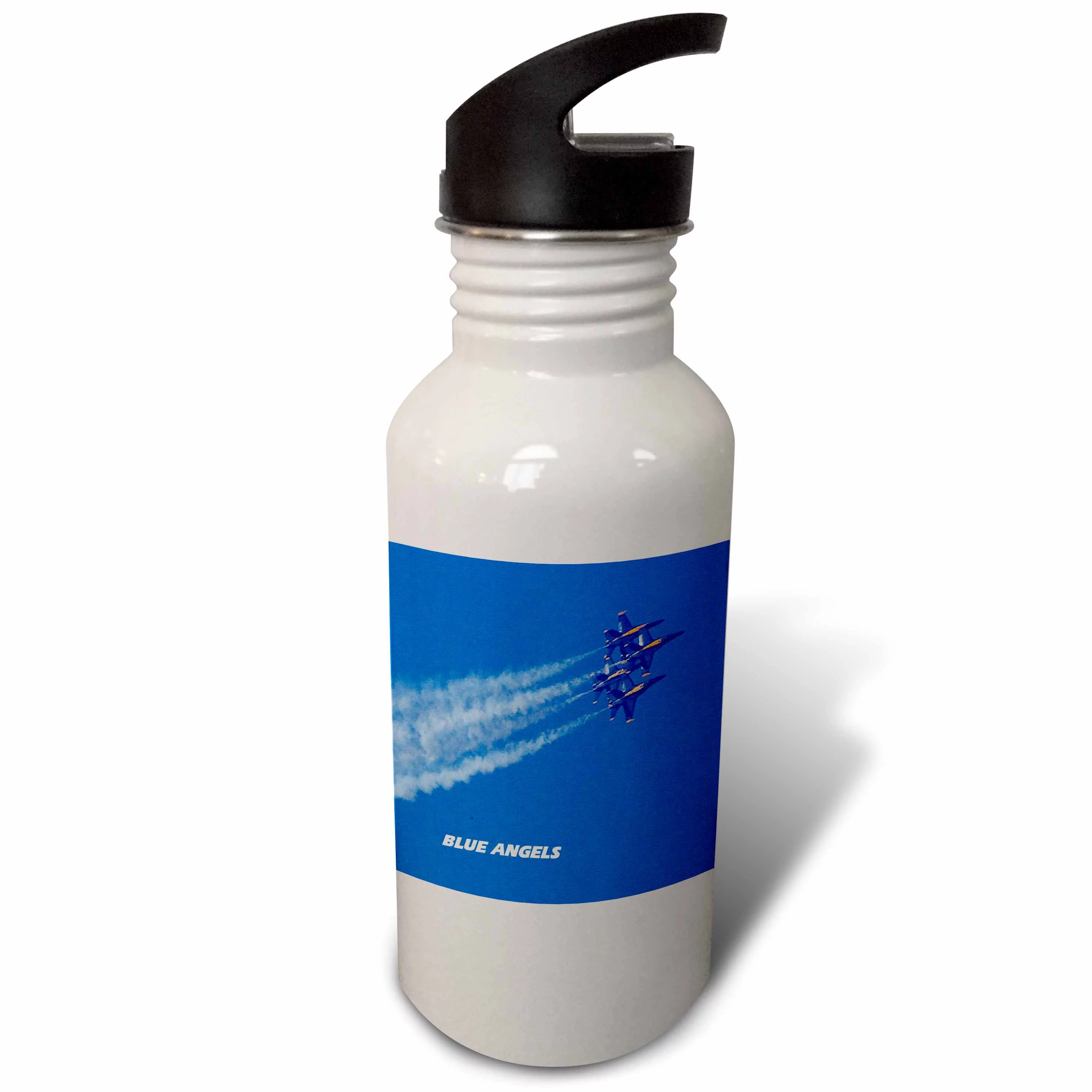 Blue Angels Flying With Contrails 21 oz Sports Water Bottle wb-46550-1