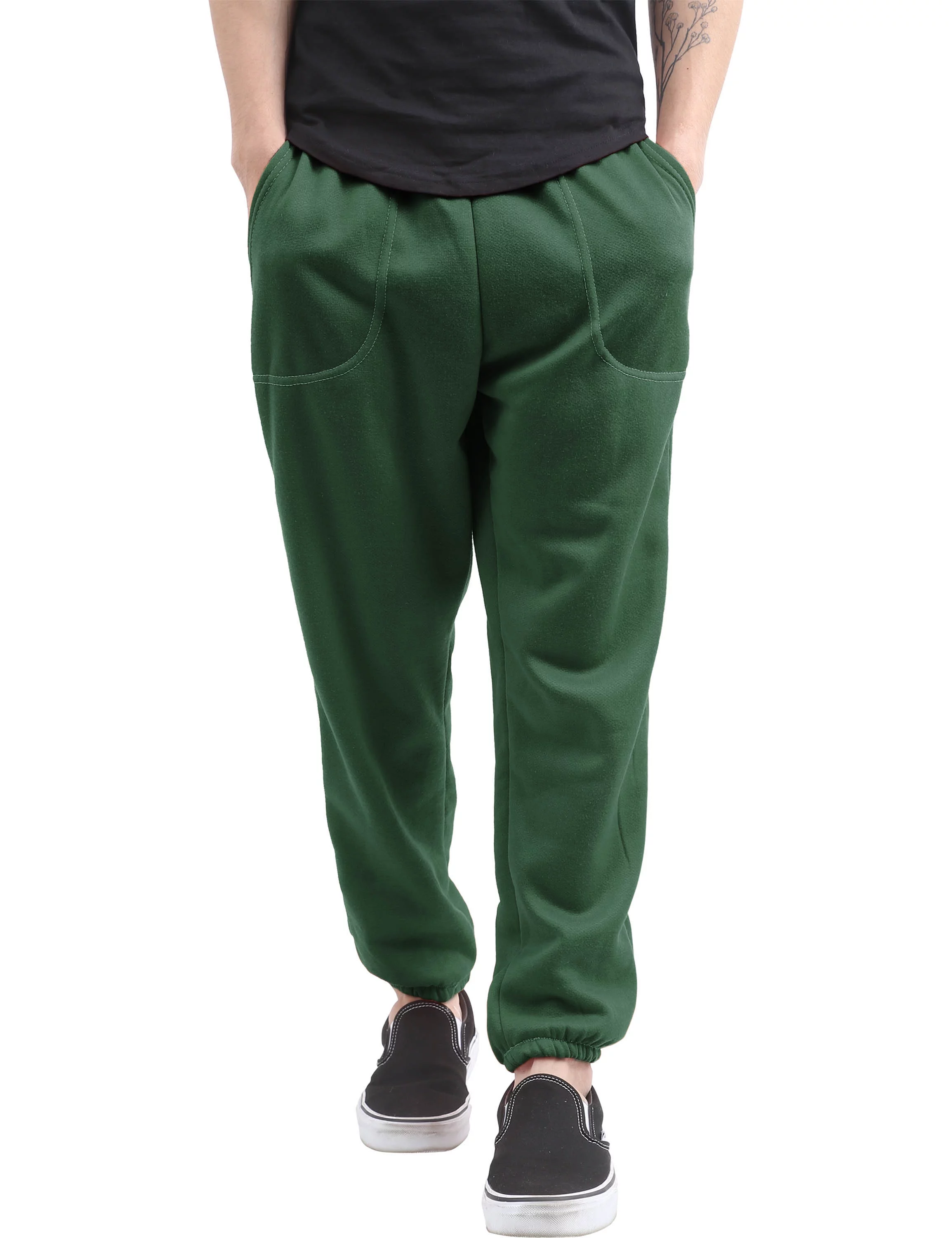 Ma Croix Mens Sweatpants Jogger with Pockets (3X-Large, Green)