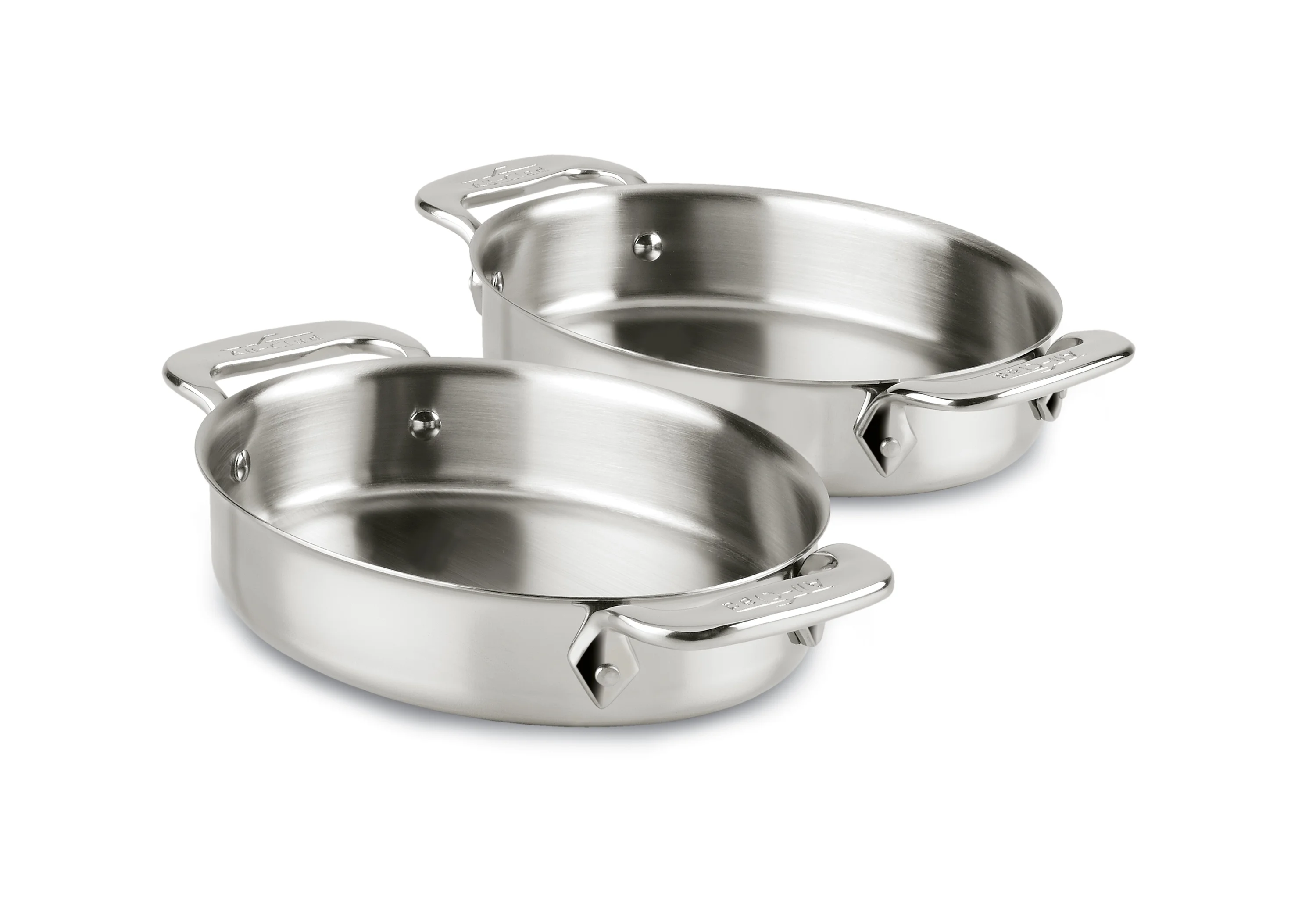 All-Clad Gourmet Accessories, Stainless Steel Mini Oval Bakers 2-piece set, 7 inch