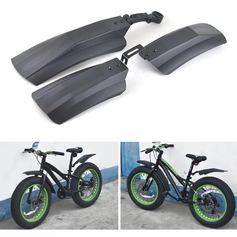 2PCS Snow Bicycle Mountain Bike Front Rear Mud Guard Fenders for Fat TireS T WA