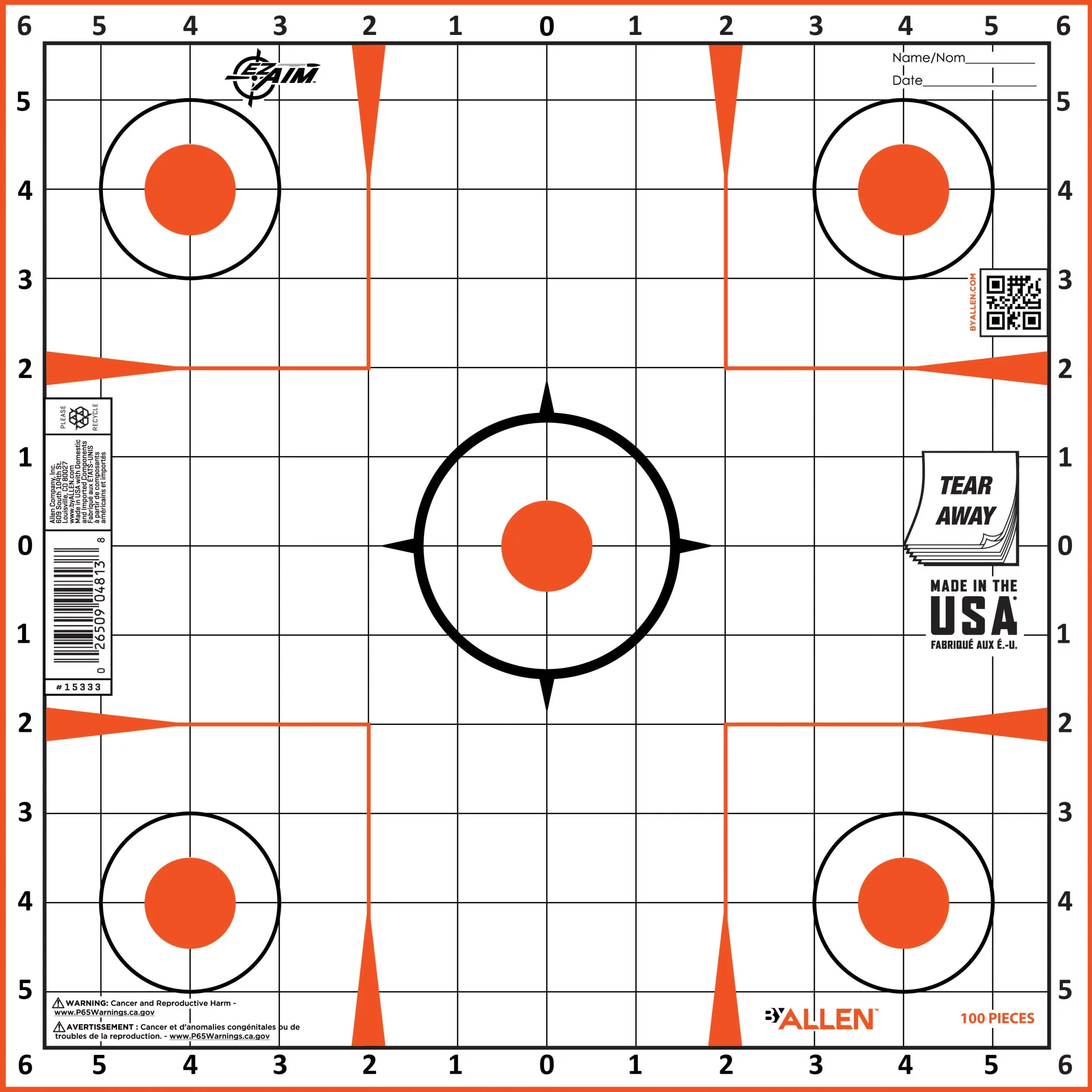 Ez Aim Paper Sight-in Shooting Targets, 12