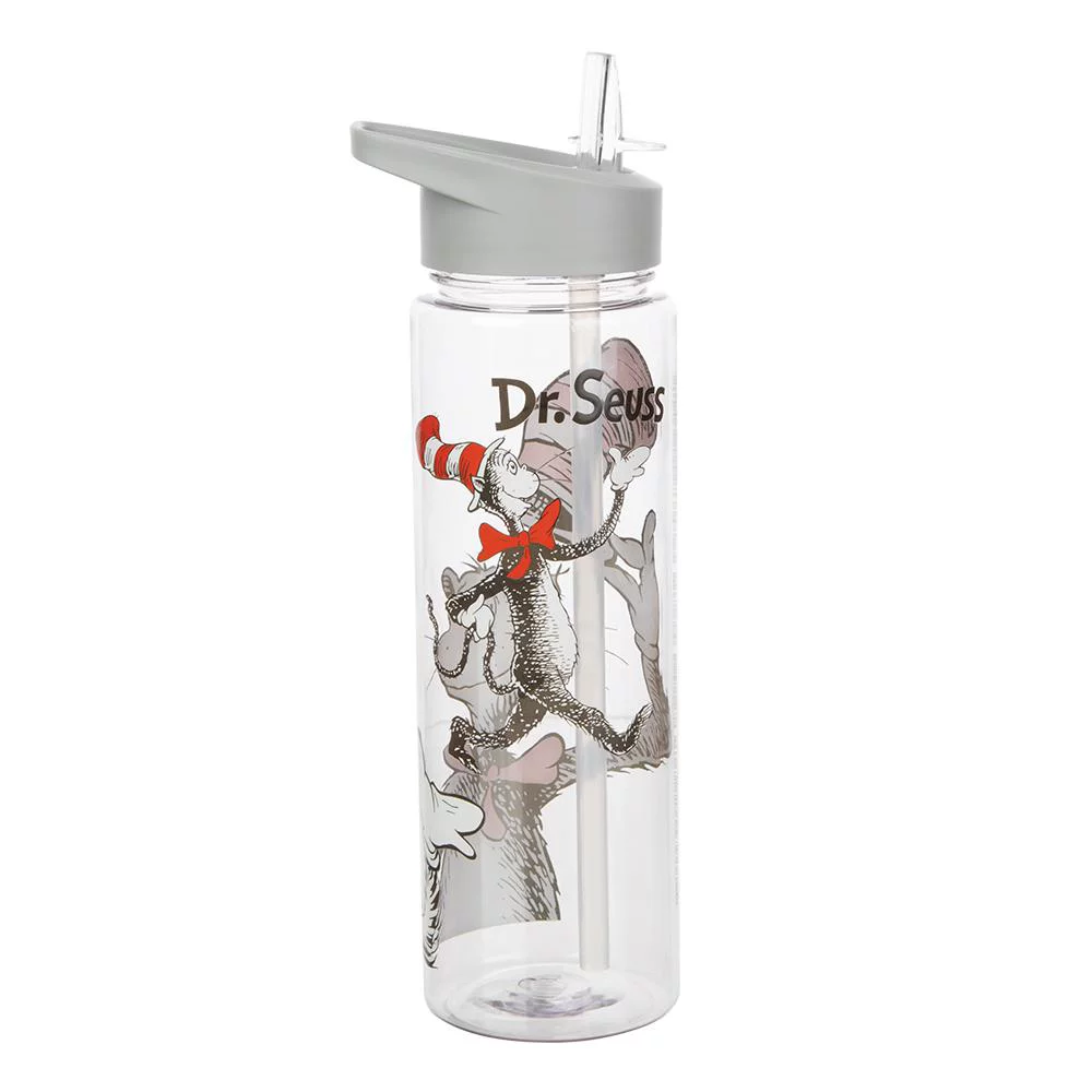 Dr. Seuss The Cat In The Hat Transparent 24 Ounce BPA-Free UV Plastic Water Bottle