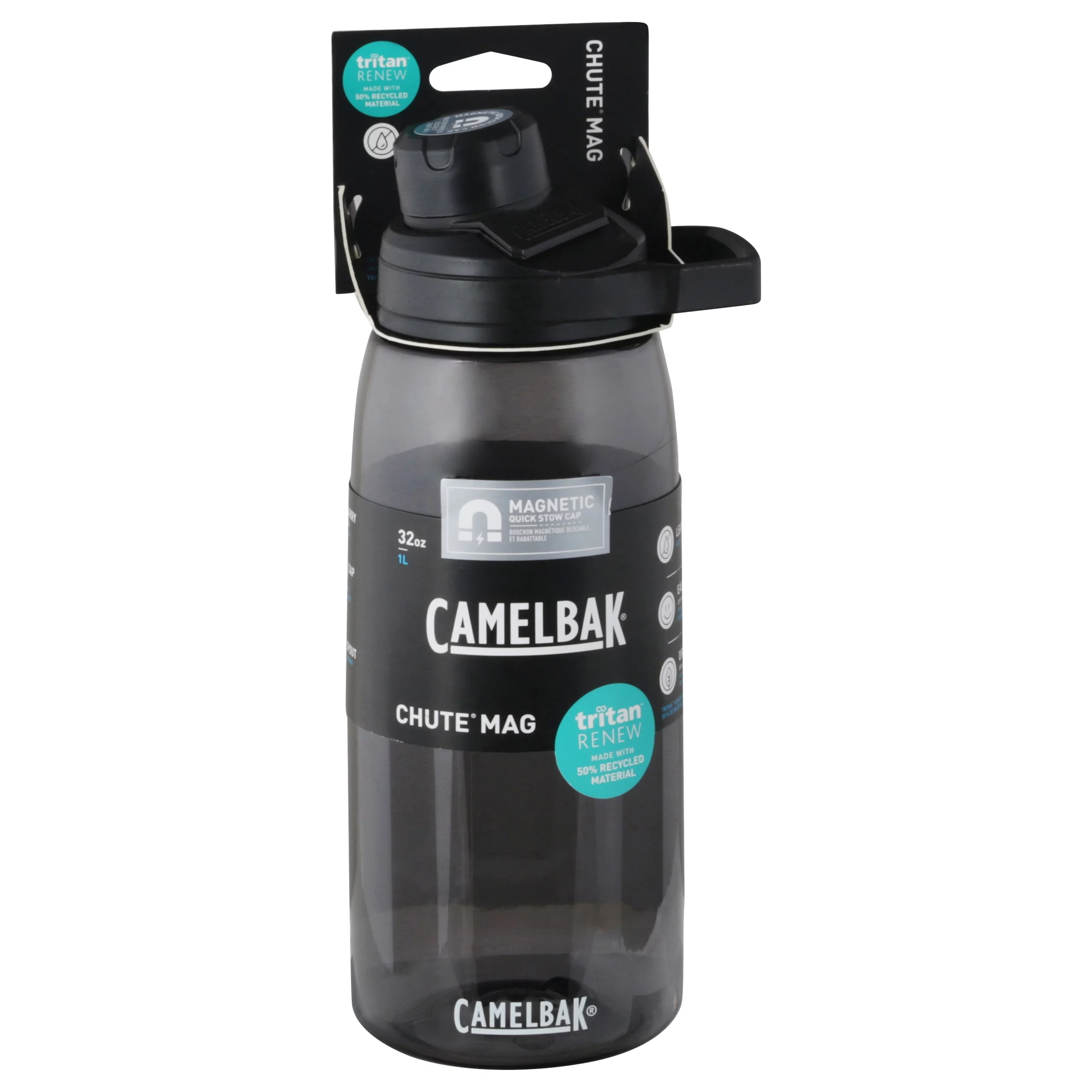 Camelbak Water Bottle,32 oz,Plastic,Charcoal Body  886798030746