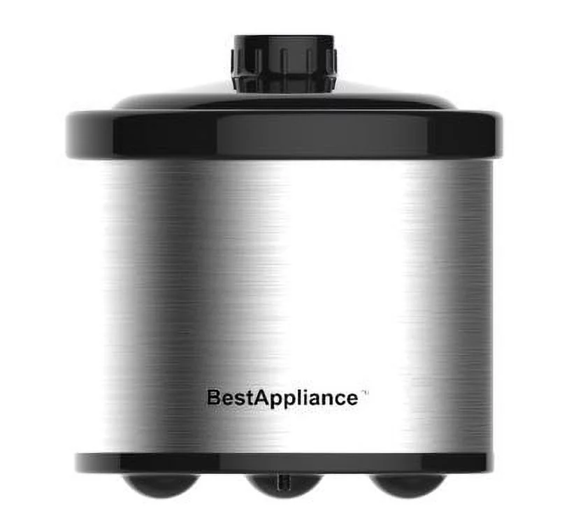 BestAppliance 0.6 Quart Round Slow Cooker Black Stainless Steel