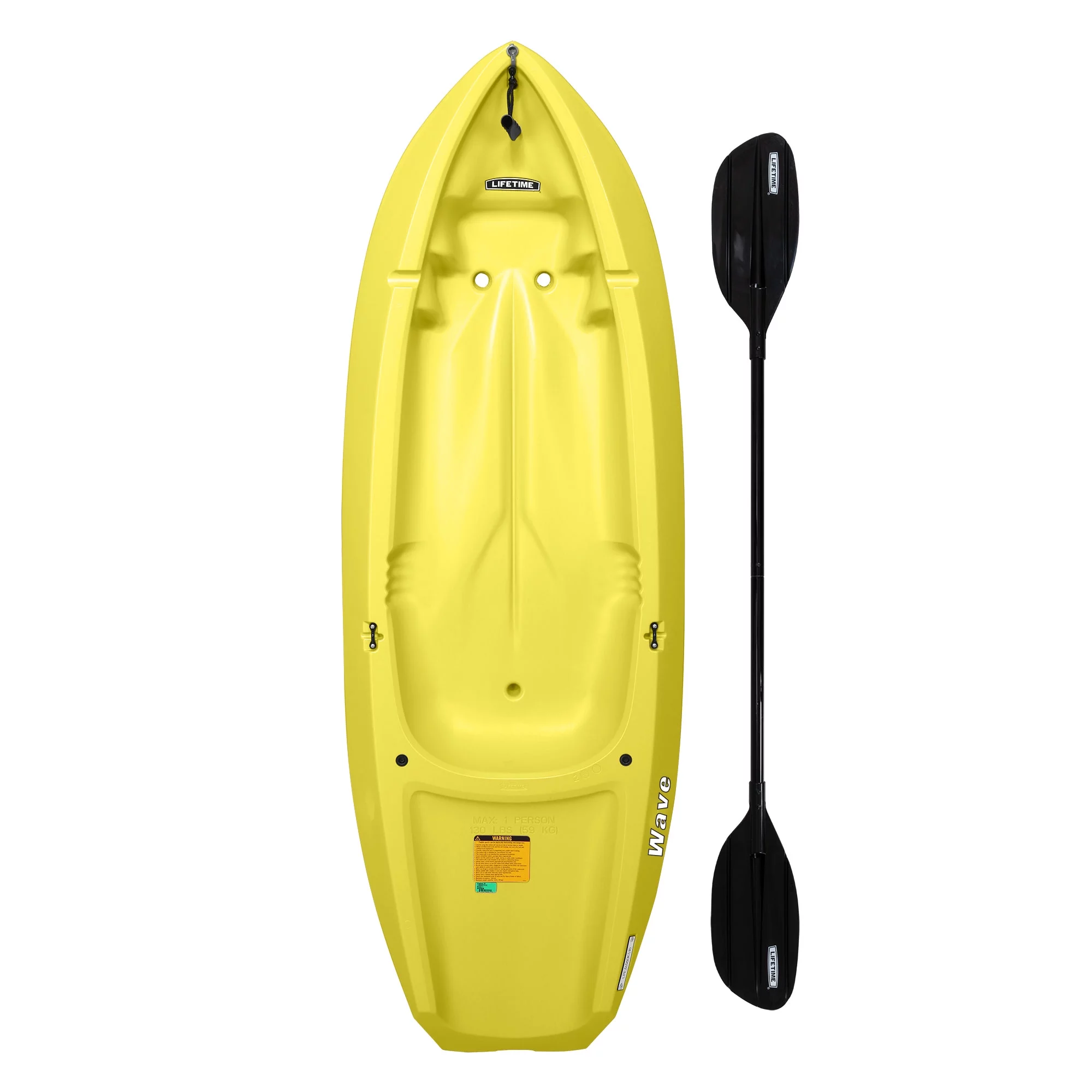 Lifetime Yellow Wave Youth Kayak and Body Glove Life Jacket Bundle