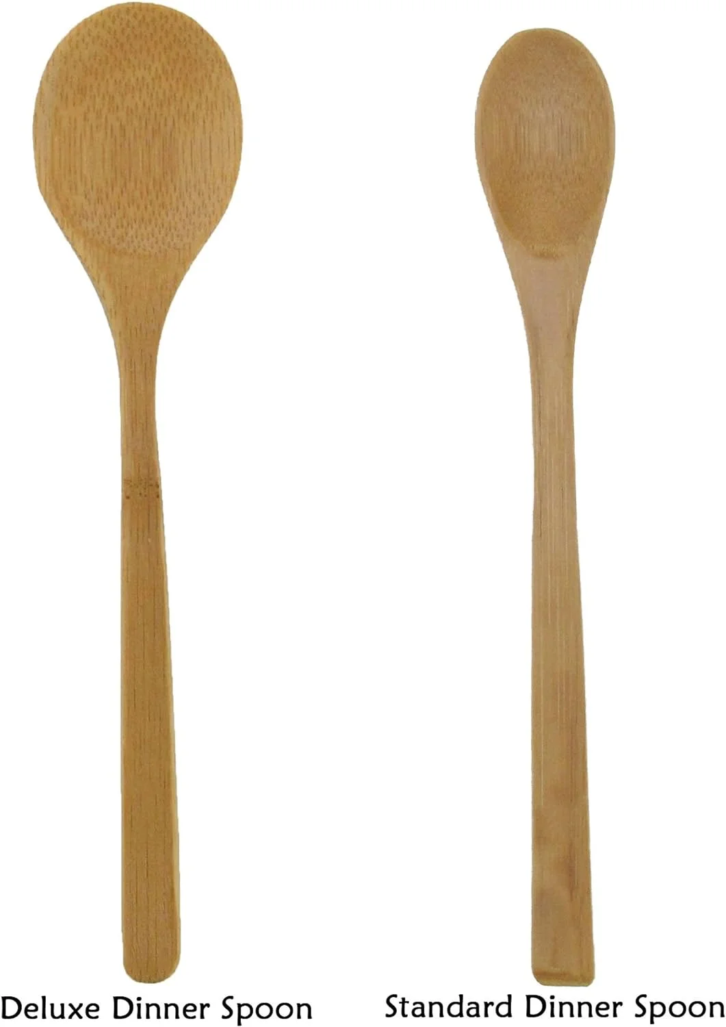 Reusable Solid Bamboo Deluxe Dinner Spoon - Dining Flatware - Kitchen Utensils - 100 Pcs