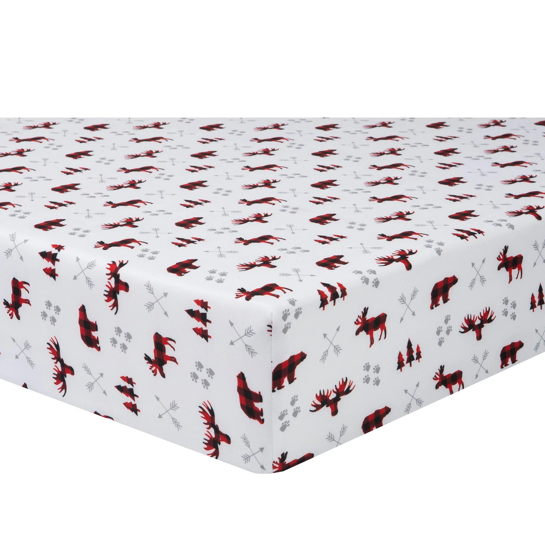 Sammy and Lou Infant Plaid Printed Microfiber Woven Crib Sheets, Multicolor, 2-Piece, 200 Thread Count