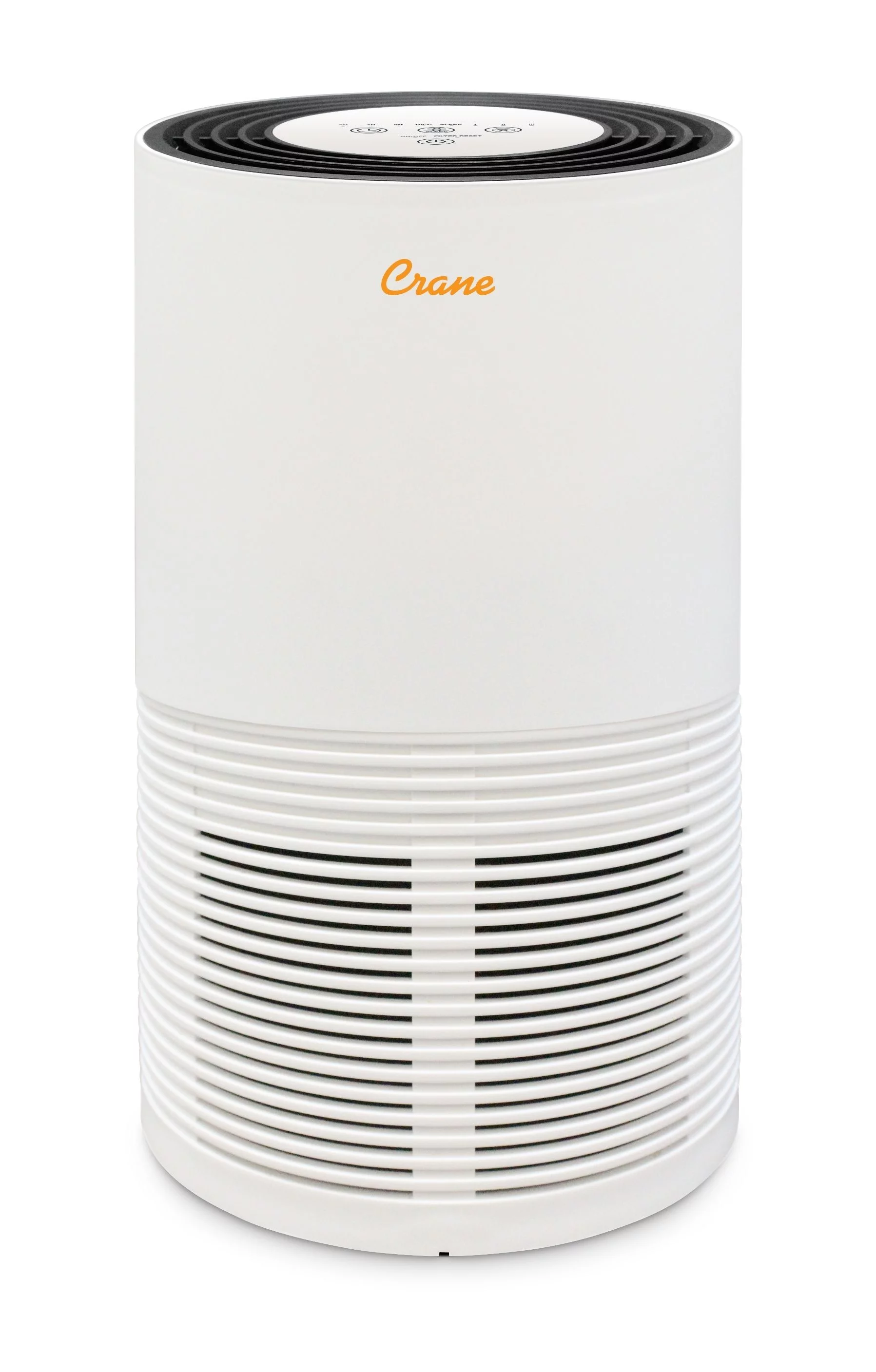 Crane - USA True HEPA Tower Air Purifier with UV Light, 300 Sq feet Coverage, White