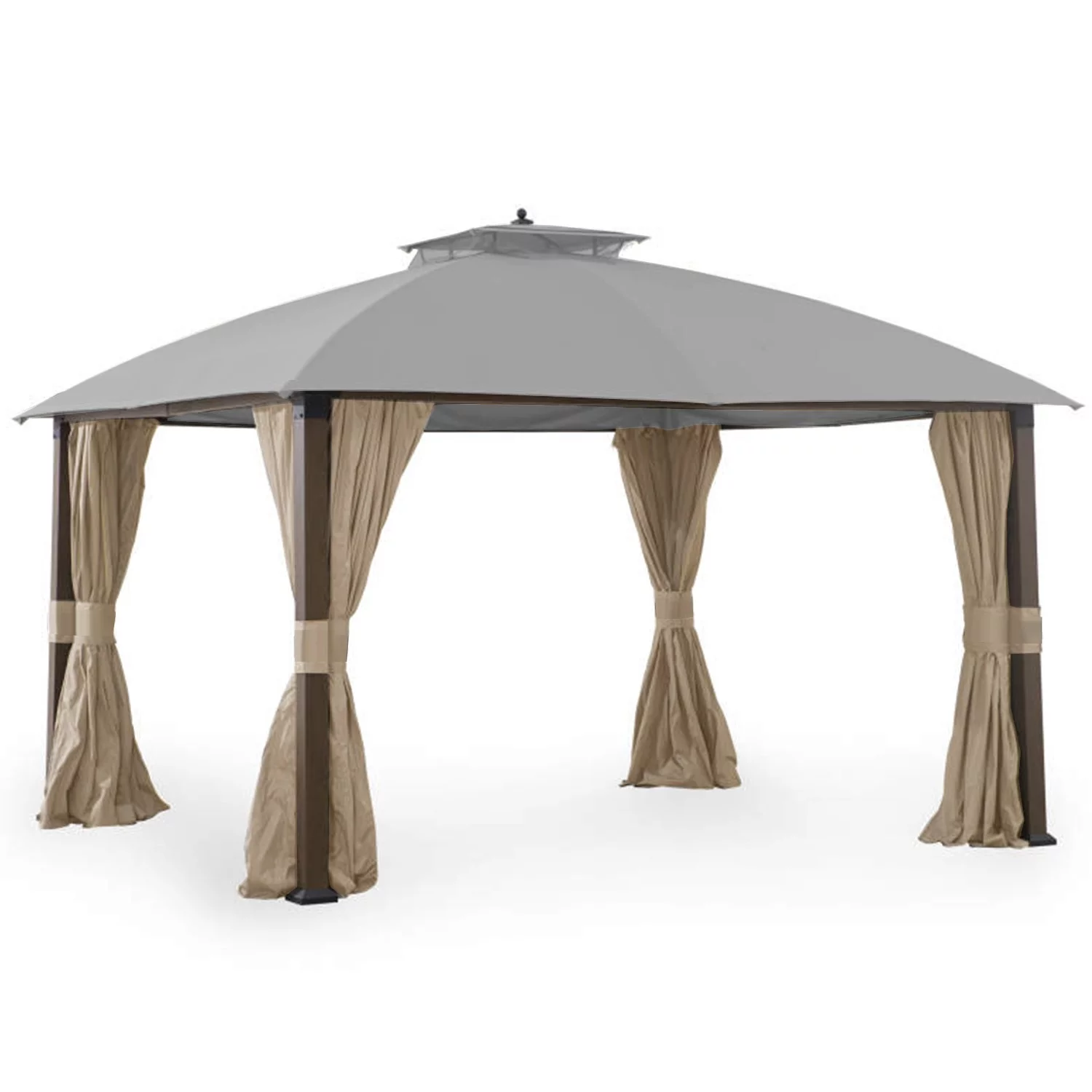 Garden Winds Replacement Canopy Top Cover for Broyhill Eagle Brooke Gazebo - Riplock 350 - Slate Gray