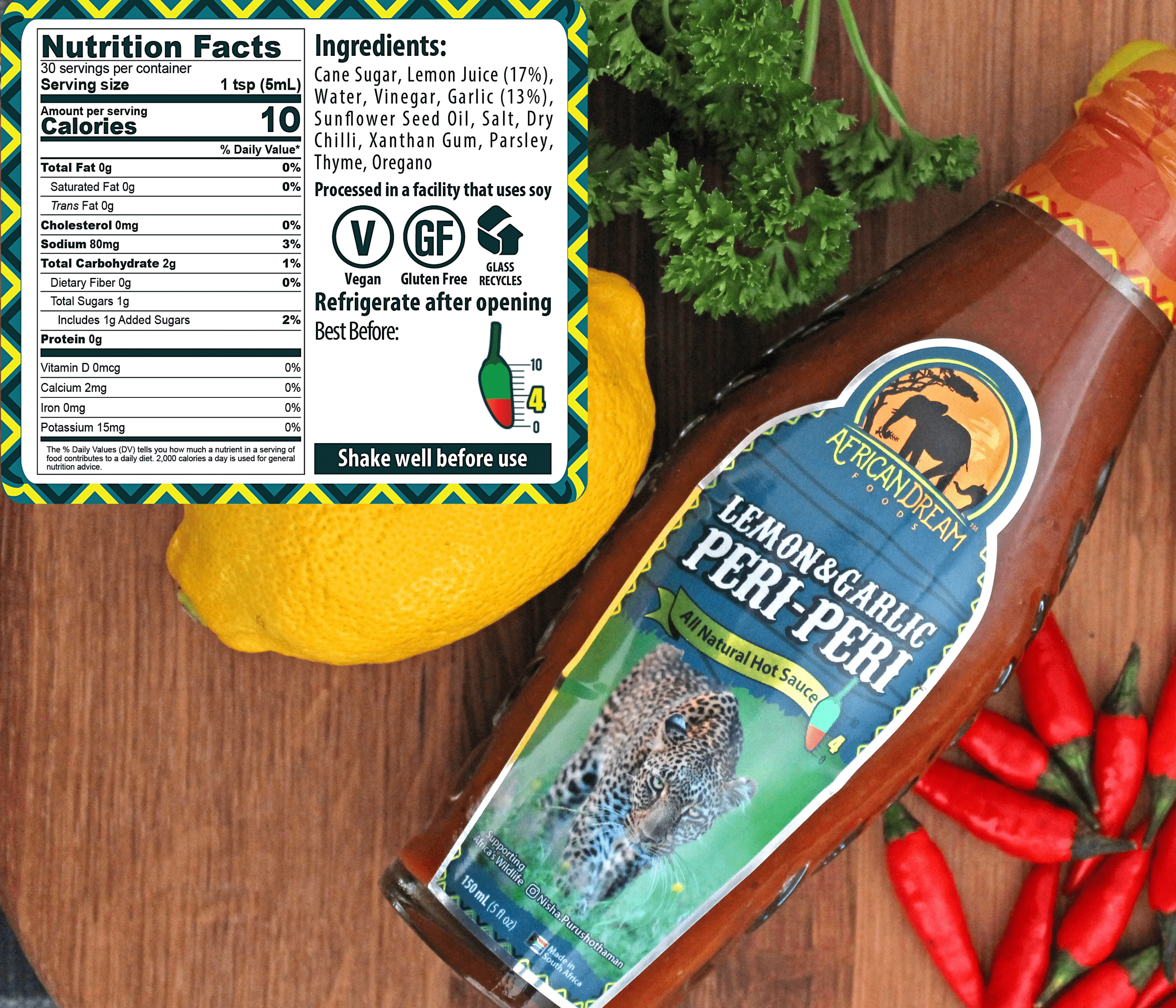 African Dream Foods Mildest Hot Sauce Gift Pack - Southern Braai - BBQ Sauce, Sweet Dream, Jalanasco - Fermented Jalapeno, Lemon & Garlic Peri-Peri | 5fl oz Bottles, 4PK