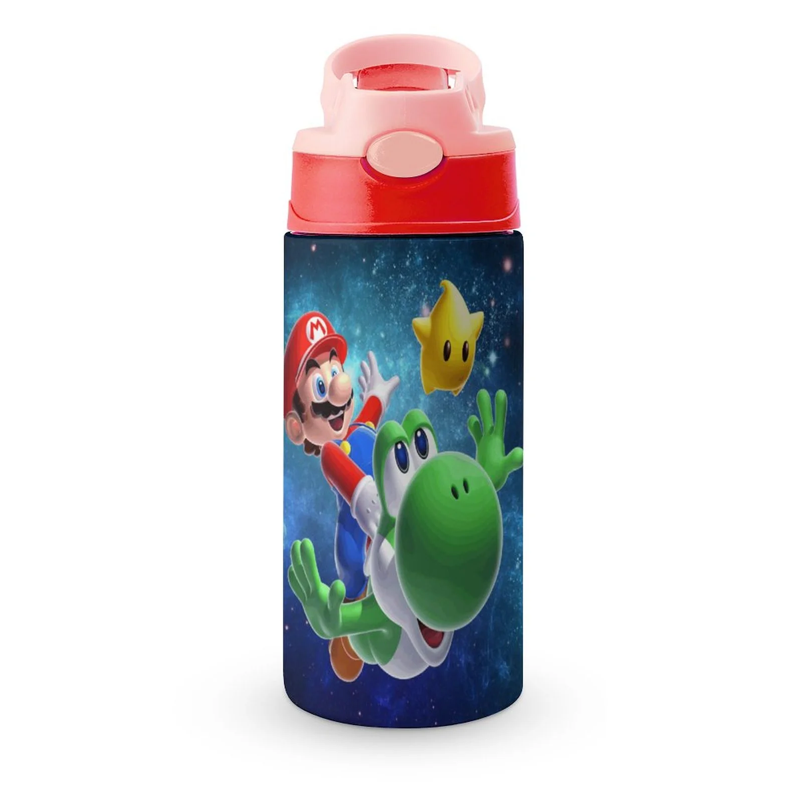 Super Mario Pet Kid's Insulated Water Bottle With Straw Vacuum Stainless Steel Cup Leak-Proof Children Toddler Thermoses