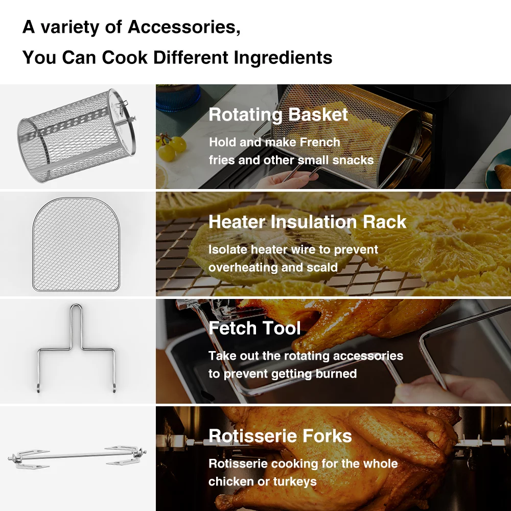 Air Fryer Max XL Digital Hot Oven Cooker, One Touch Screen with 8 Cooking Functions, Preset and Shake Reminder, 5.8 QT, Black