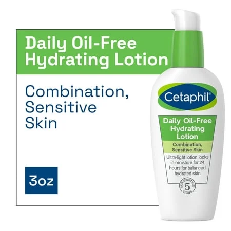 Cetaphil Daily Hydrating Lotion with Hyaluronic Acid, 3 Oz..