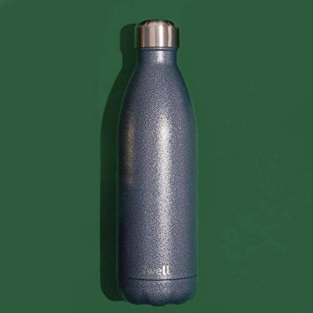 S'well 25 oz Gray and Silver Stainless Steel Water Bottle with Wide Mouth and Screw Cap