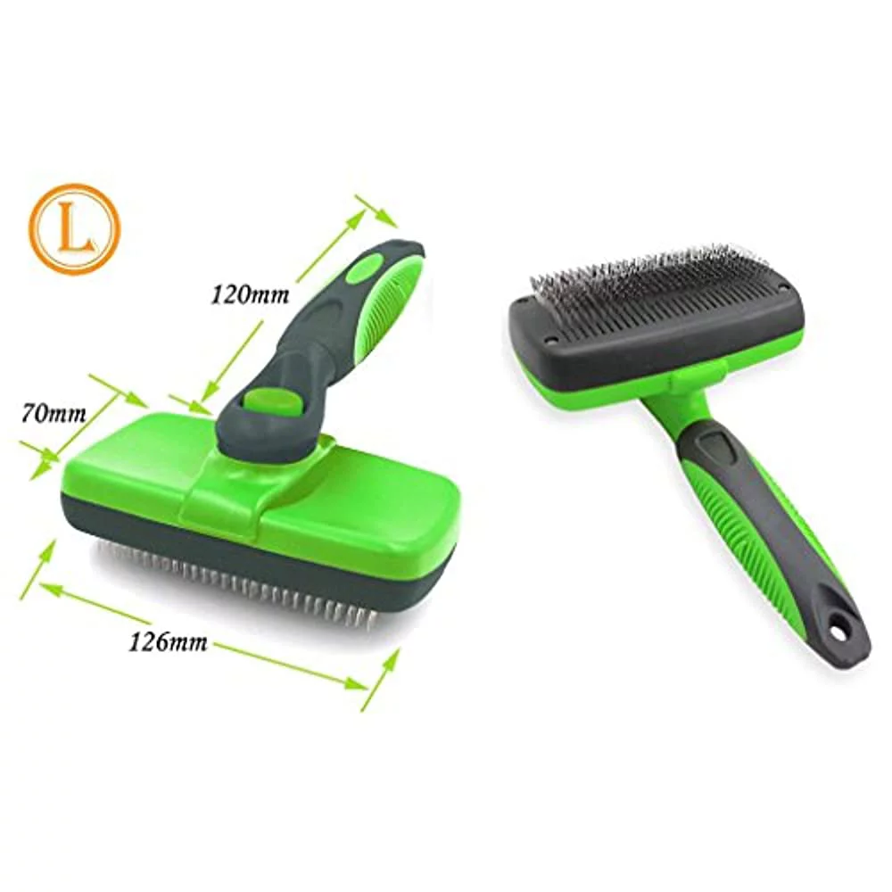 Bartz Cleaning Slicker Brush, Pet Grooming brsuh for Dogs and Cats, Gently Removes Shedding Loose Hair Tangled Matted Fur for Medium Large Dogs and Cats with Short or Long Hair
