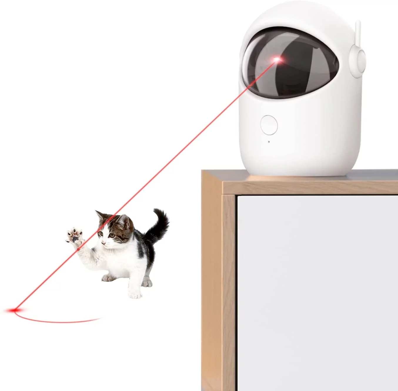 Cat Automatic Laser Pointer Toy ,3 Modes Interactive Spaceman with USB Rechargeable, Auto On/Off, Fast and Slow Pattern for Indoor Cats/Kitty/Dogs Toy