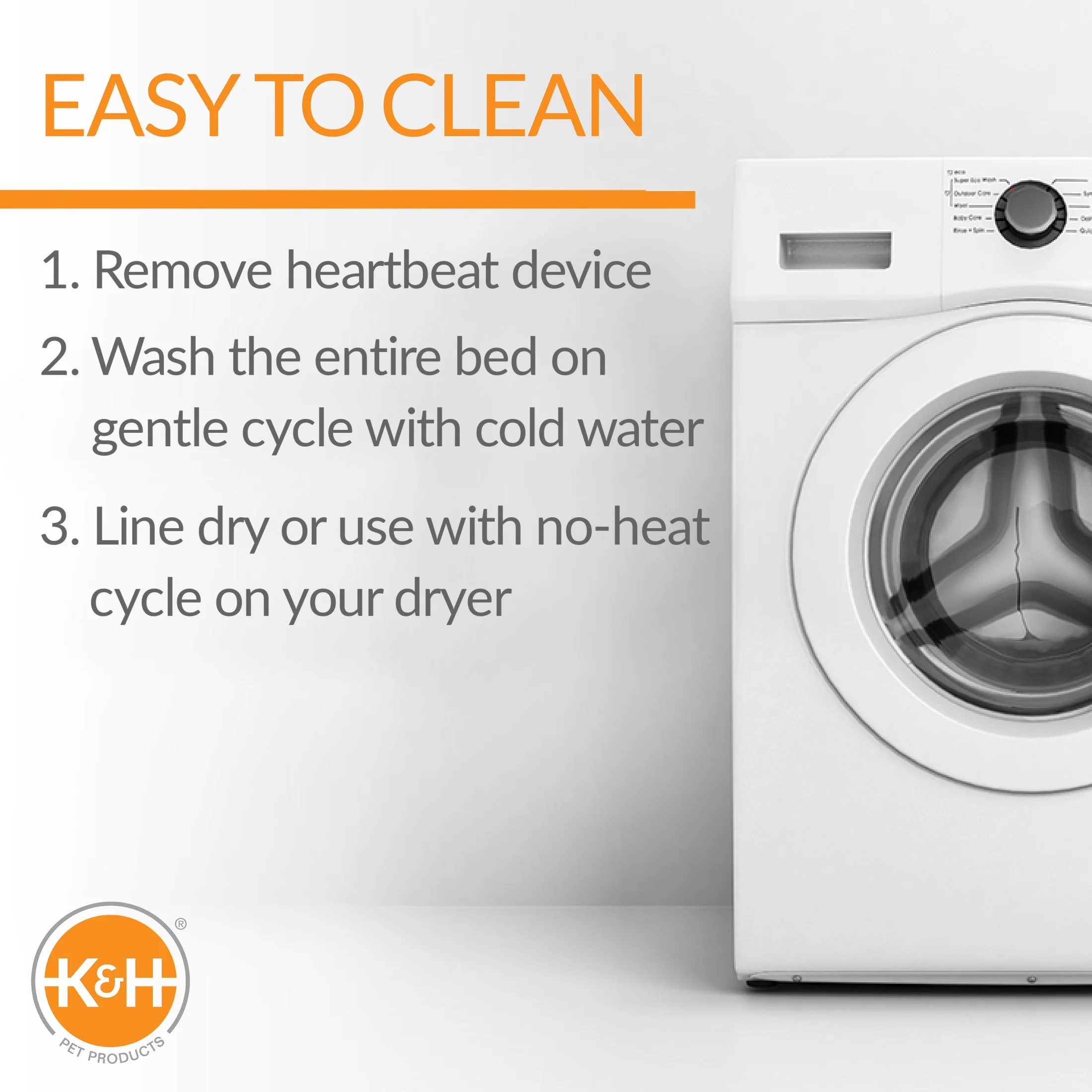 K&H Pet Products Mother’s Heartbeat Puppy Crate Pad Gray Fleece Medium/large breed beat 21 X 31 Inches