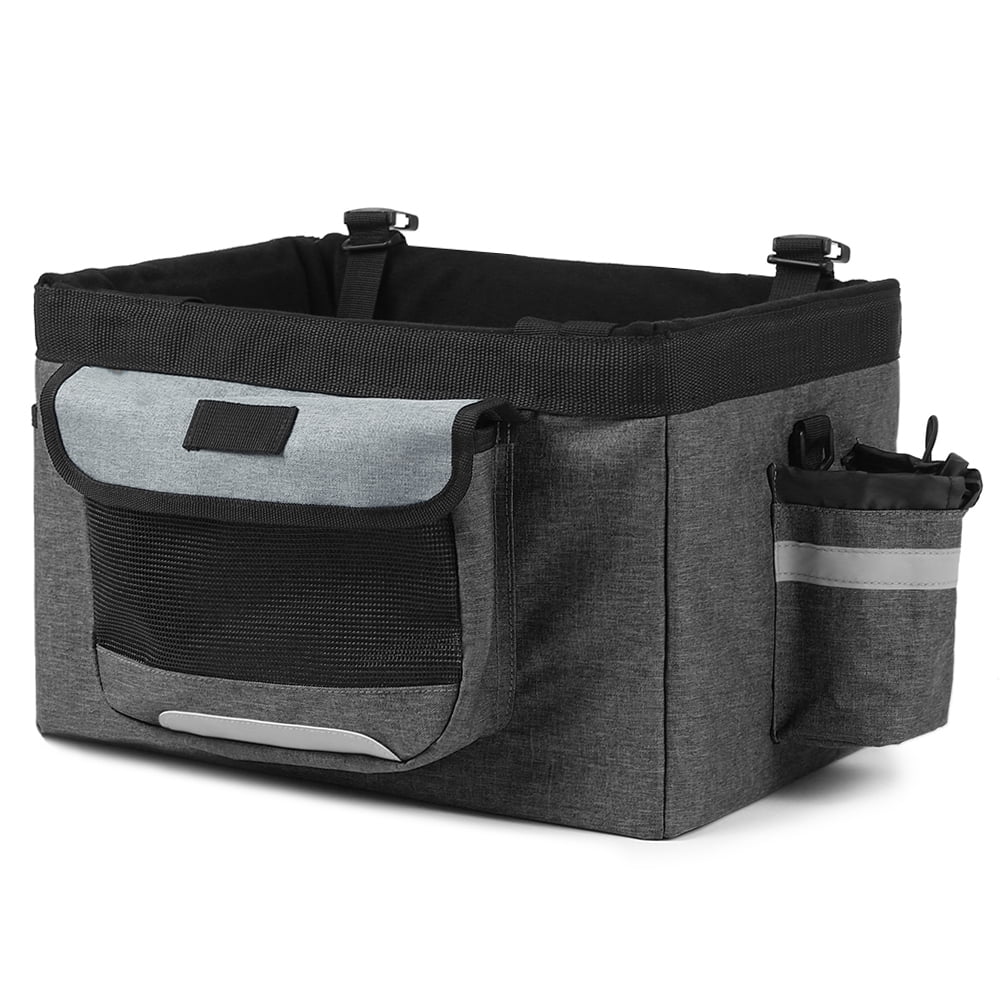 Foldable Front Basket Removable Bike Pet Basket Pet Dog Cat Carrier Camping Tote Bag