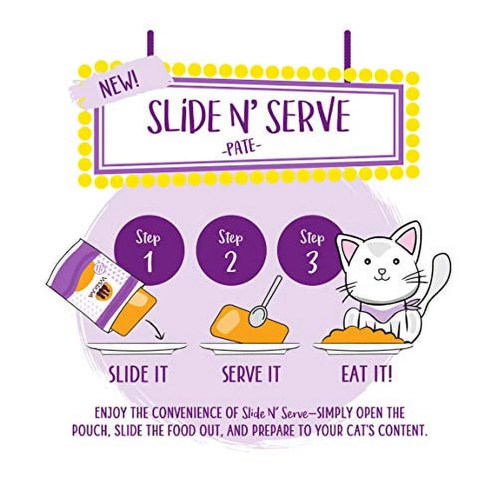 Weruva Slide N' Serve Paté Wet Cat Food, The Newly Feds Beef  Salmon Dinner