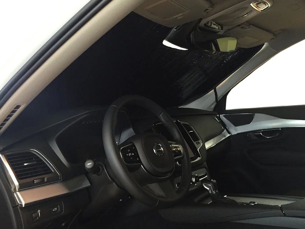 HeatShield, The Original Windshield Sun Shade, Custom-Fit for Volvo XC90 SUV w/ Sensor 2016, 2017, 2018, 2019, 2020, 2021, Silver Series