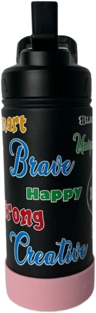 Kids Wide Mouth w/Straw Lid 16 oz | I AM Bottle