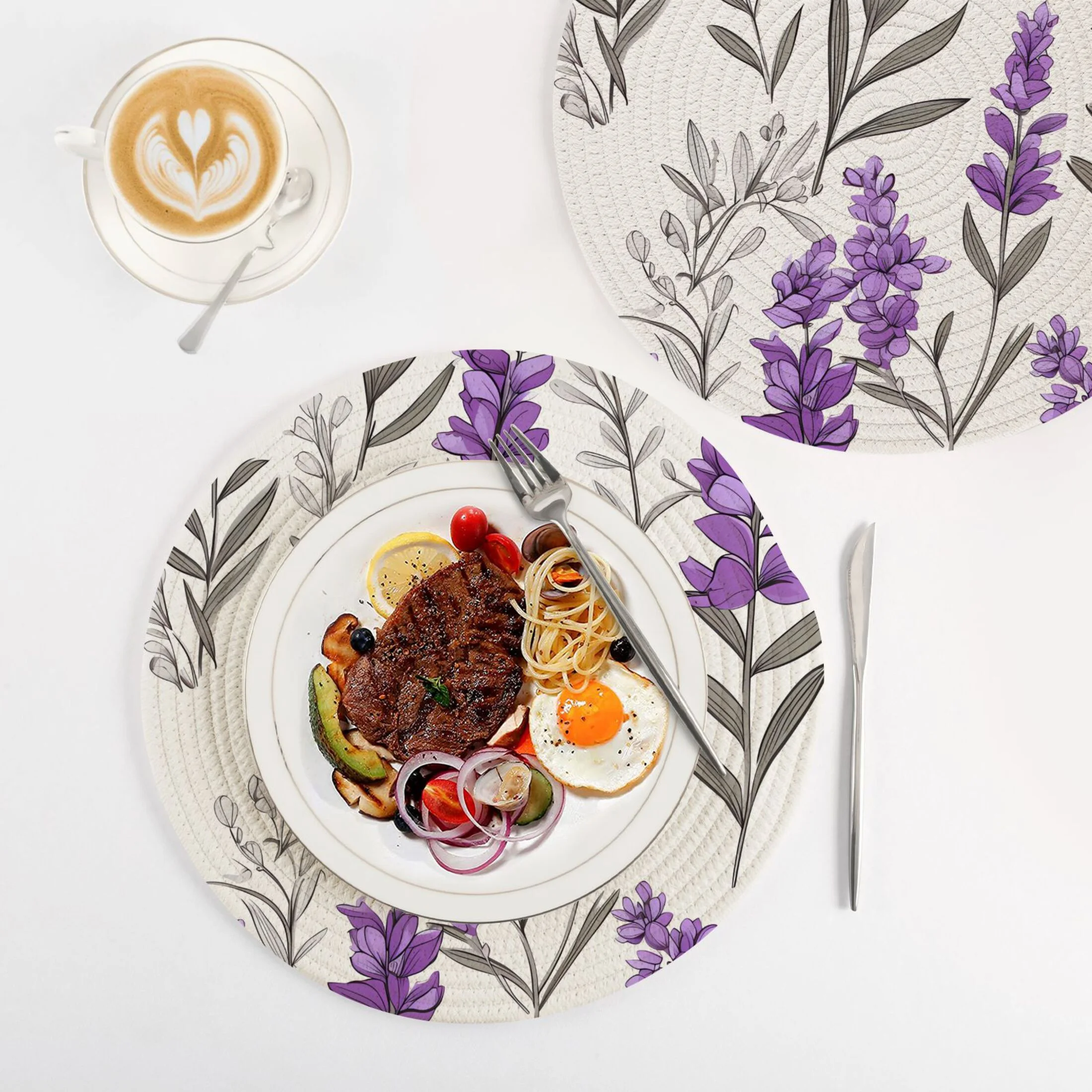 Lavenders Violet 3 PCs Pot Holders Trivets Kitchen 15