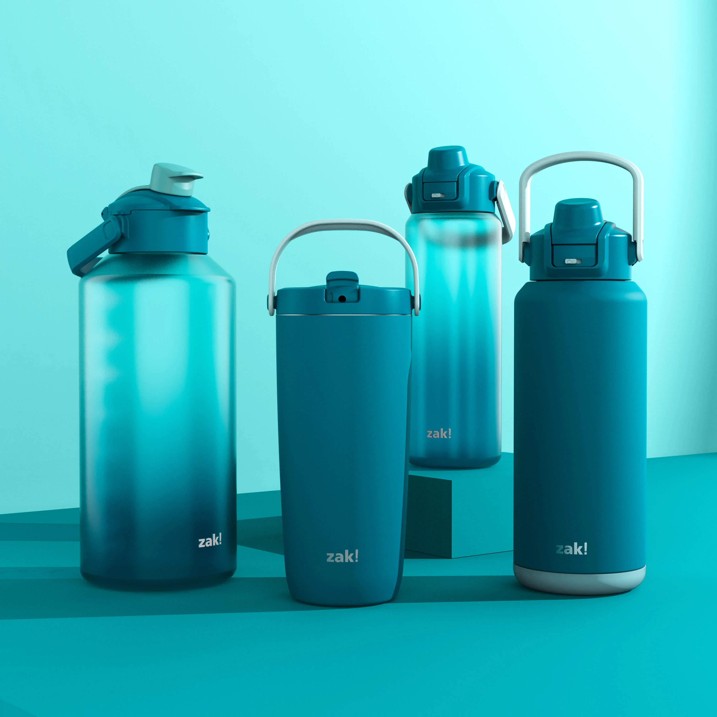 Zak 32oz Double Wall Stainless Steel Liberty Water Bottle Blue