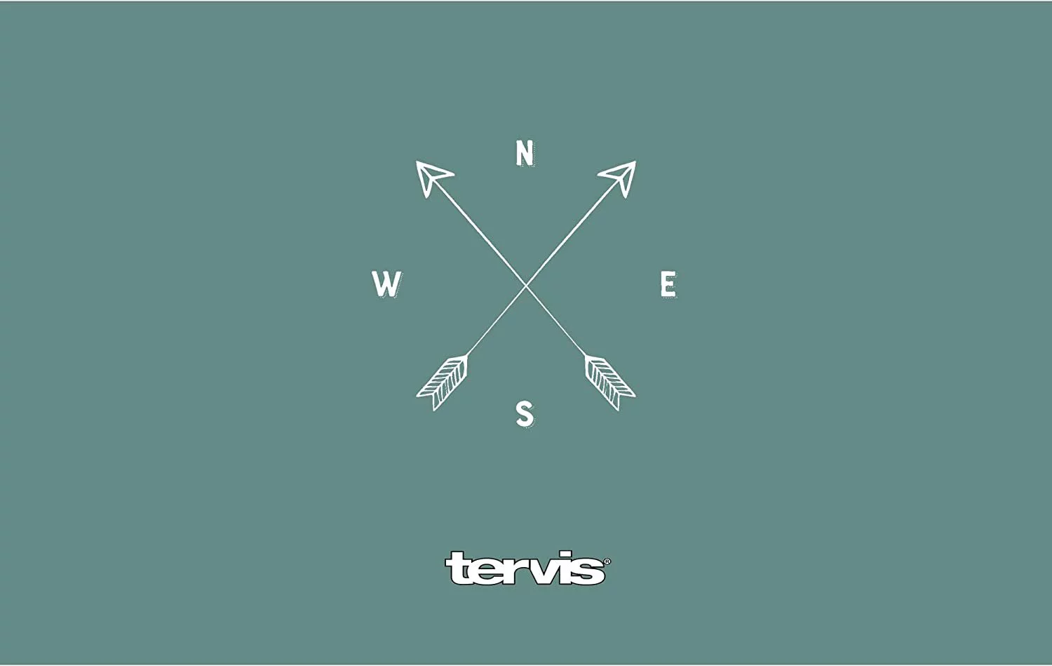 Tervis Triple Walled Simple Compass Insulated Tumbler Cup Keeps Drinks Cold & Hot, 20oz, Stainless Steel