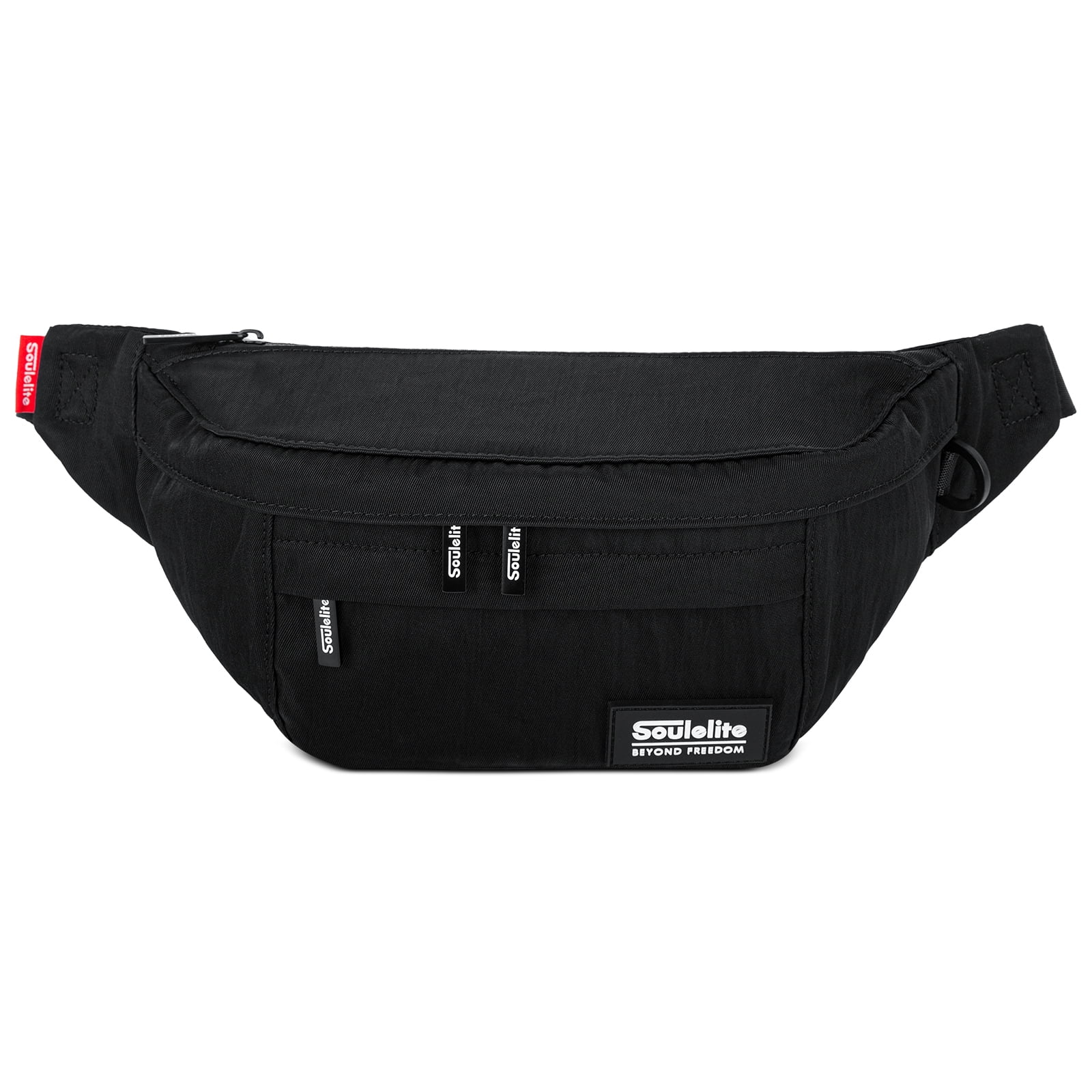 Fanny Pack for Men Women,Crossbody Waist Bag Pack,Belt Bag for Travel Walking Running Hiking Cycling (Black)