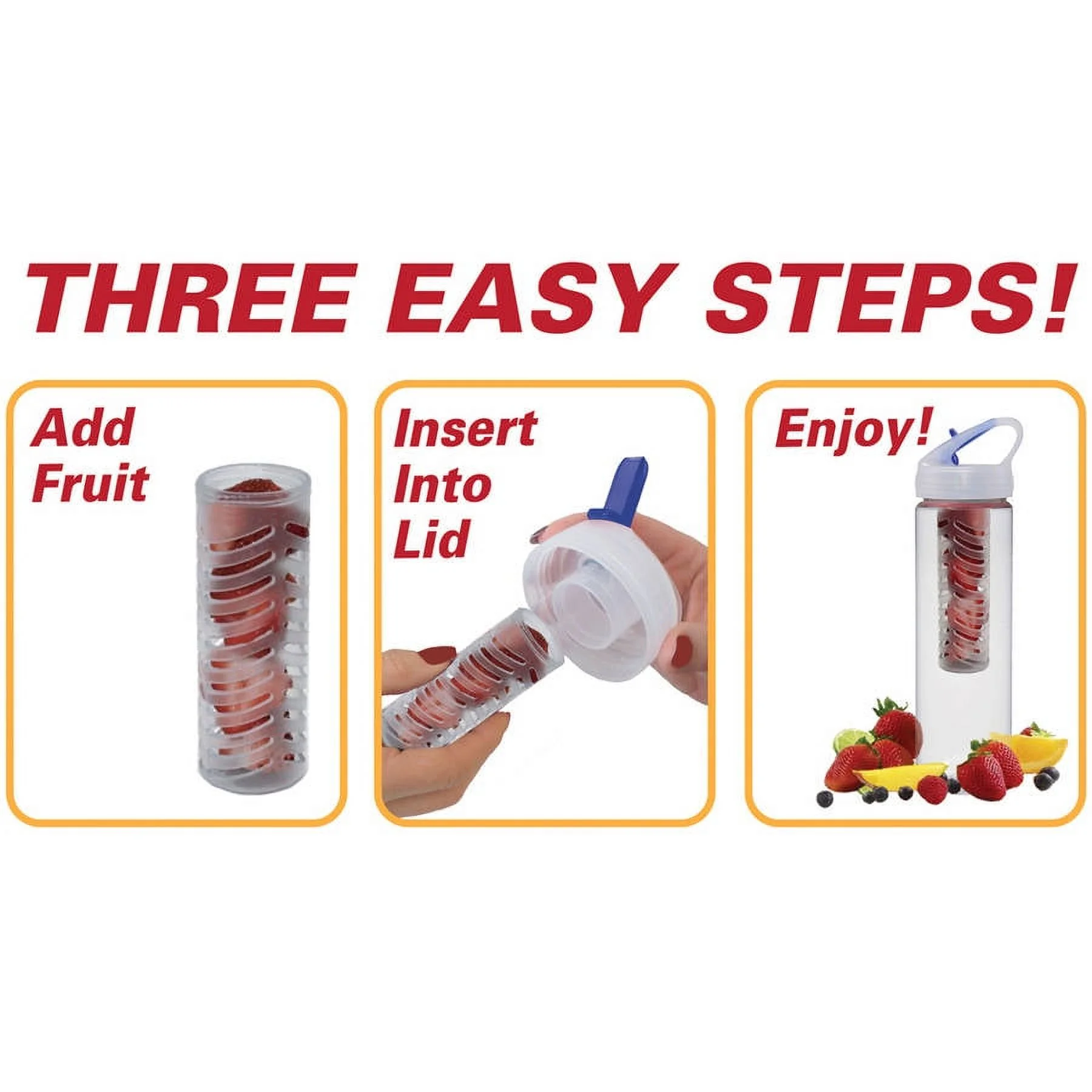 Fruit Fuze 26 oz Water Bottle with Fruit Filter