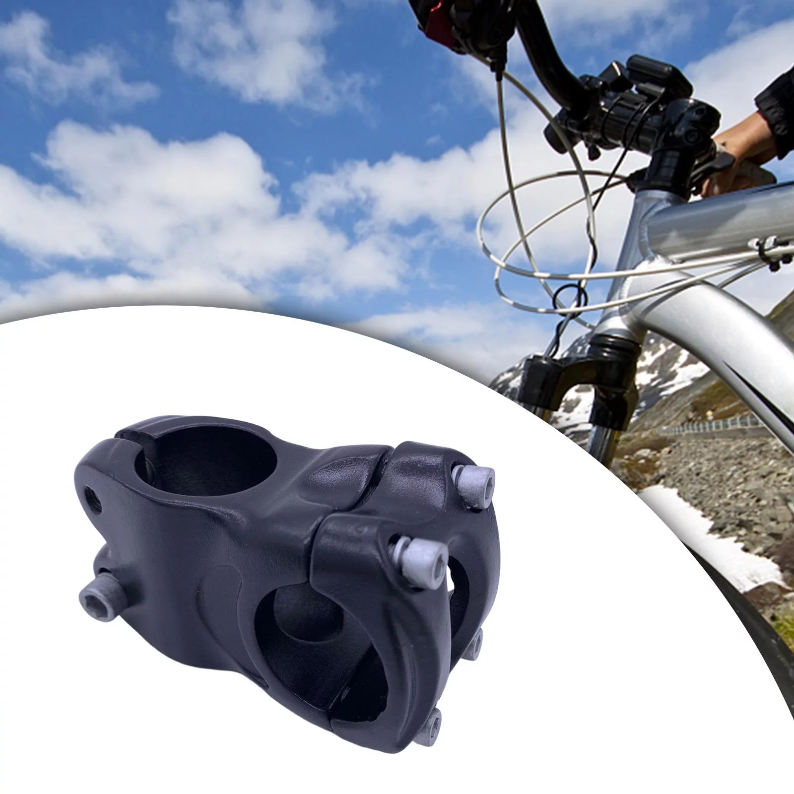 Mountain Bike Stem Aluminum Alloy Sturdy 31.8mm Stem Riser Bike Handlebar Stem Stem Riser for Biking Road Bikes