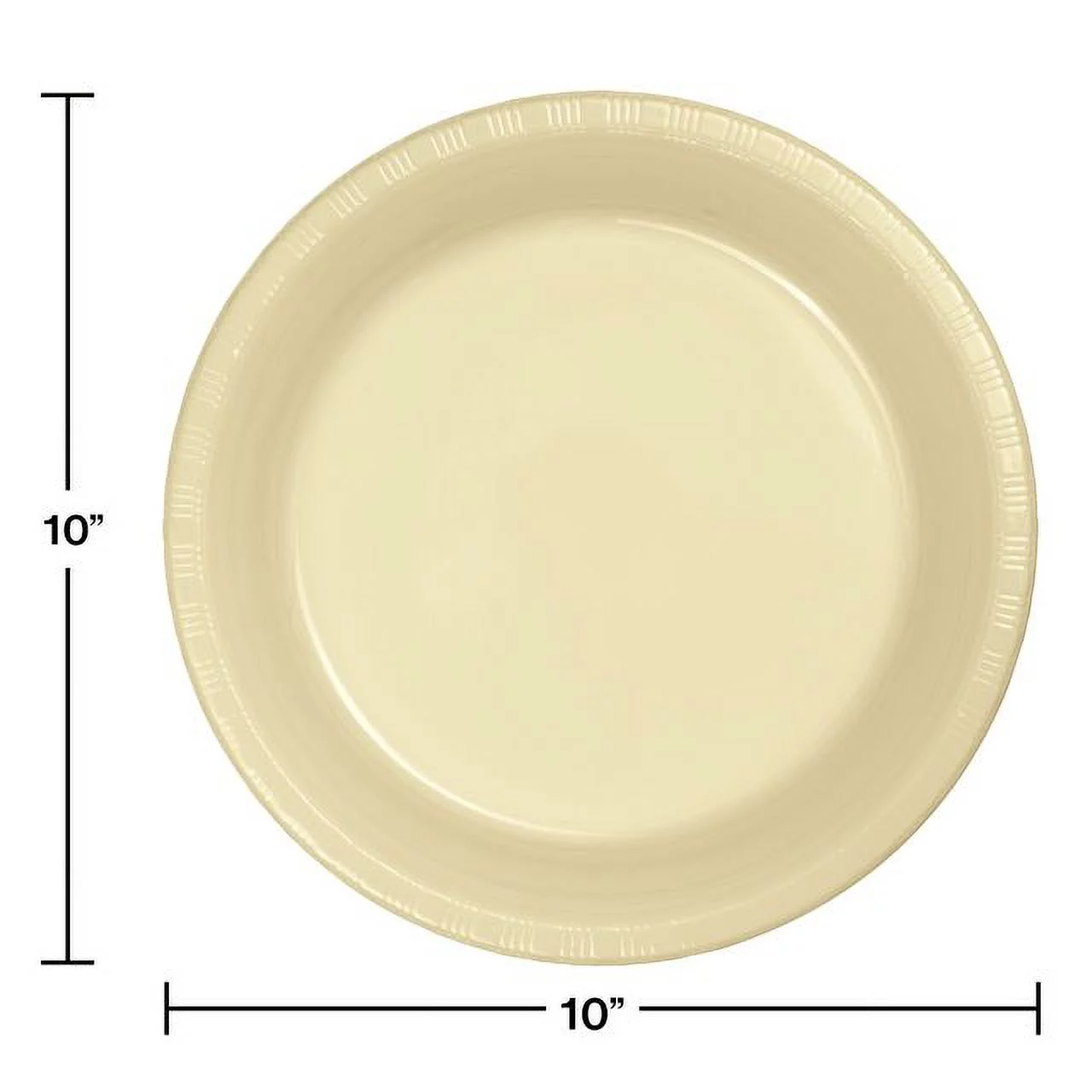 Touch Of Color Ivory Premium Plastic Plates 20 Per Pack