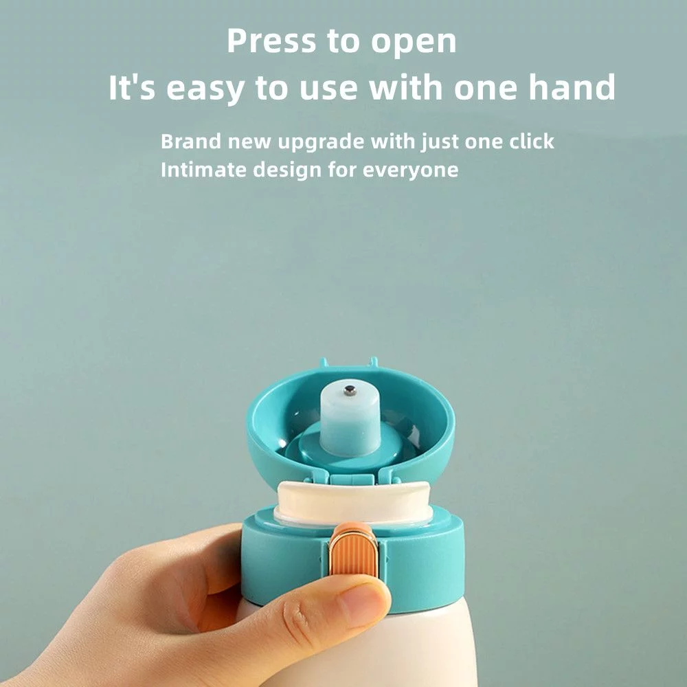 420ml Creative Temperature Touch Display Leak-Proof Thermal Mug Water Bottle Water Cup Stainless Steel PURPLE