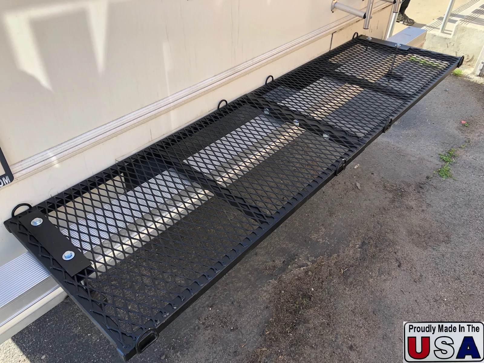 RV Bumper Storage Rack Heavy Duty Steel with Rugged Truck Bed Finish 72