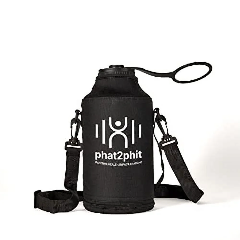 Phat2Phit 64 oz Double Insulated Stainless Steel Sports Water Bottle with Insulation Jacket