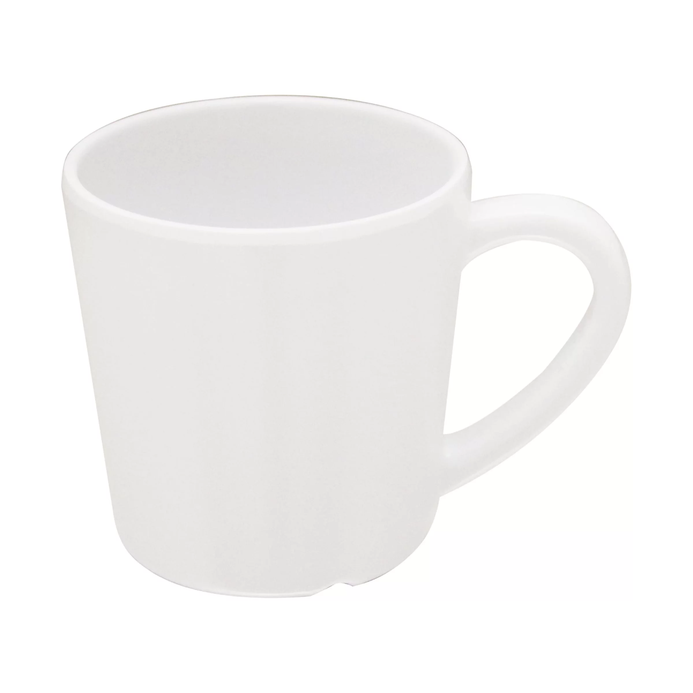 Excellante Color White melamine dinnerware collection 3.125 inch mug/cup - 7 oz, comes in dozen