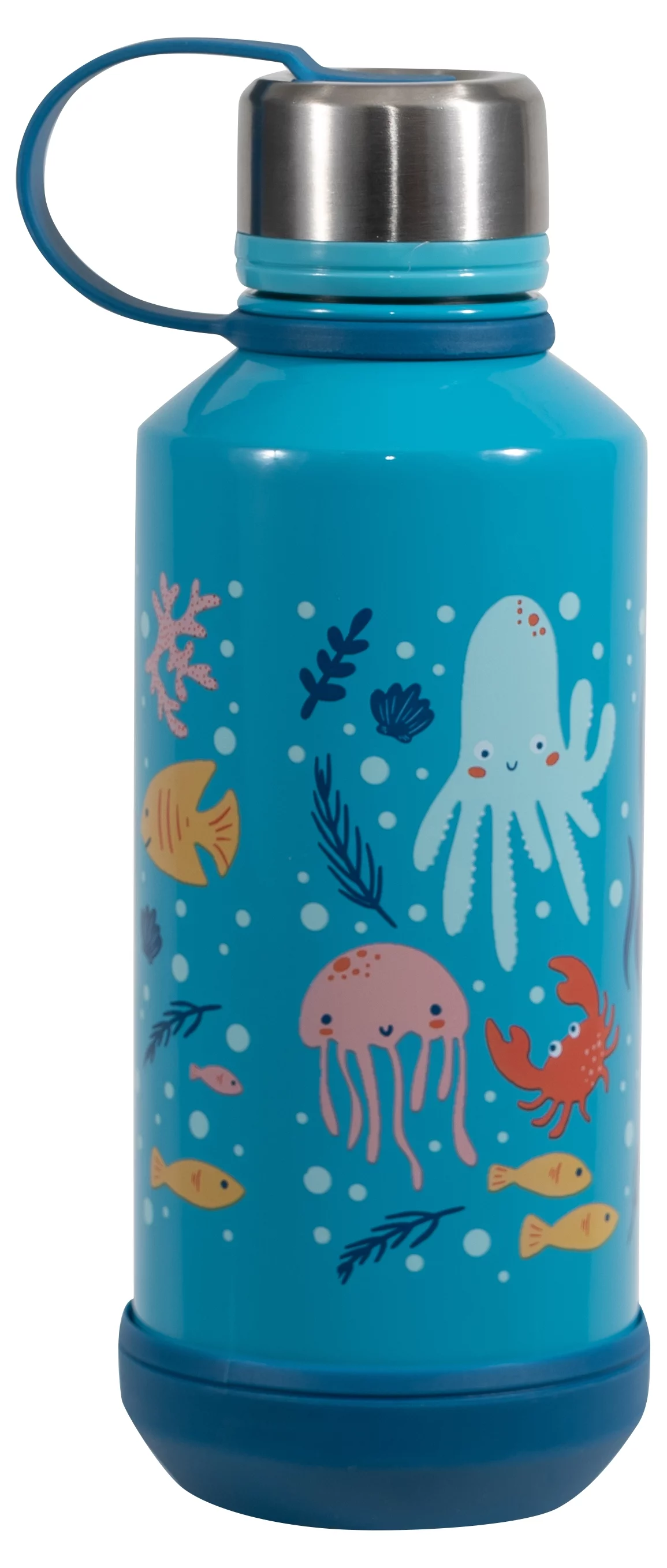 Cool Gear  Stainless Steel Double Wall Absorb Bottle, Sealife, 16 Fluid Ounces