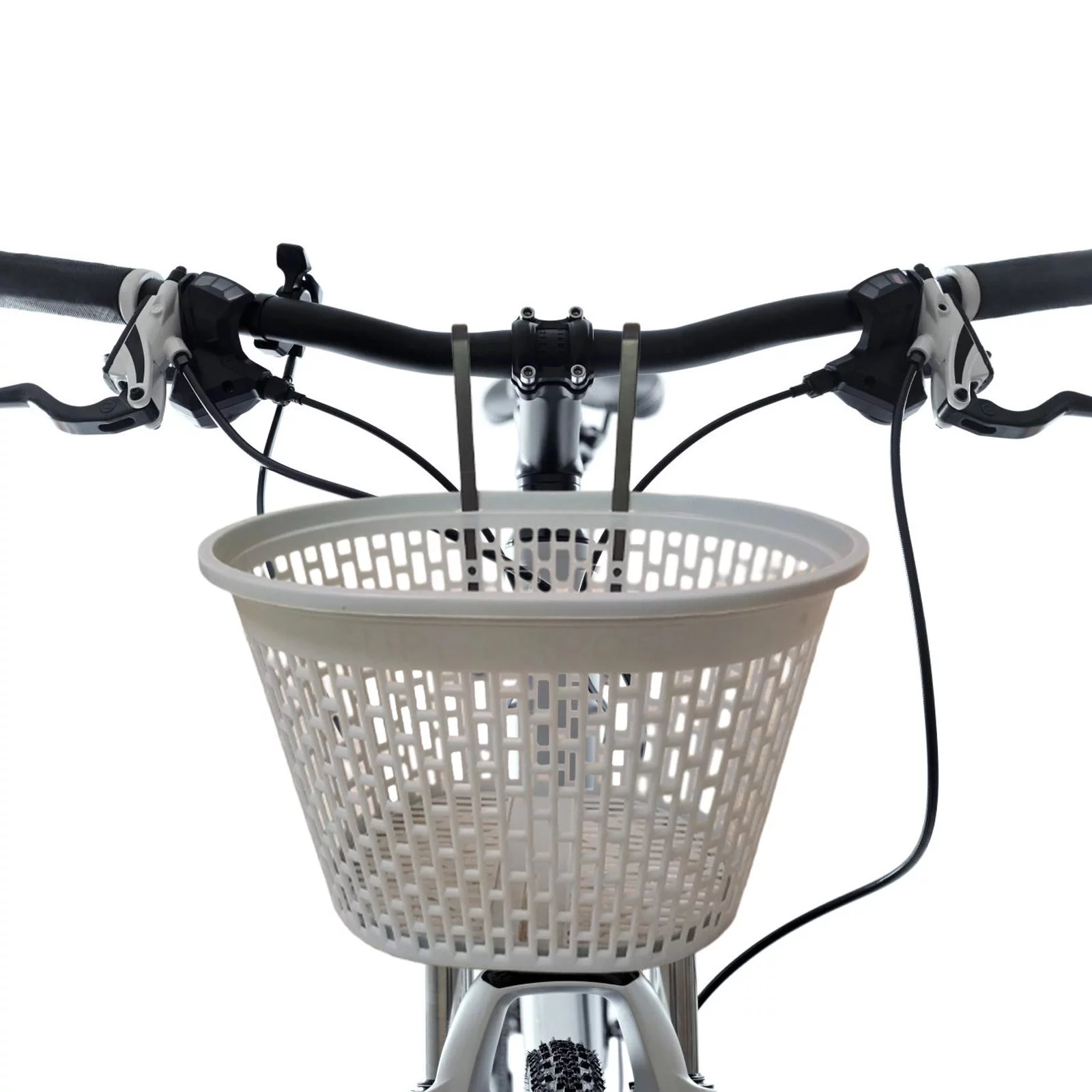 Folding Bike Frame Basket, Bike Cargo Rack Balance Bike Tricycle, Pet Carrying Carrier, Boys Multi Purpose Camping, Bike Handlebar Front Basket Grey