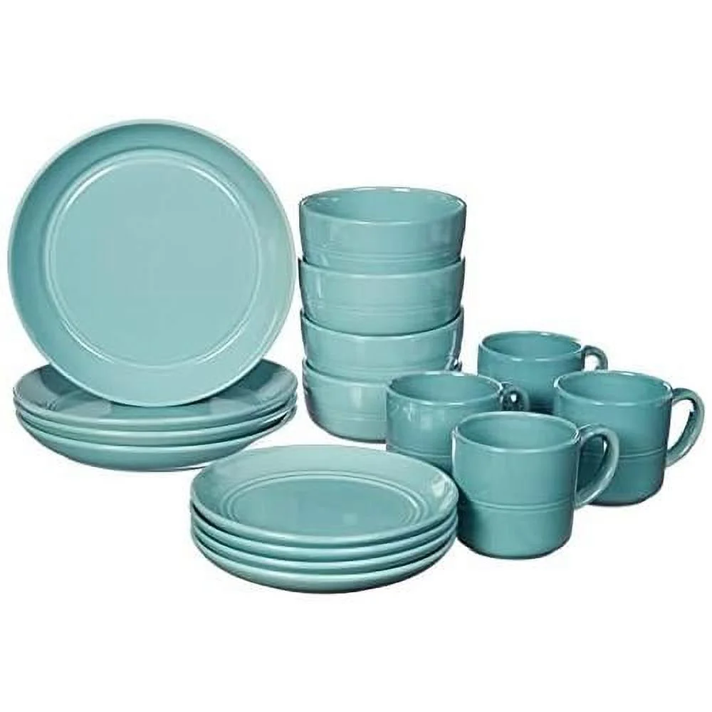 HK02665 Stoneware Ridge, 16Pcs, Blue