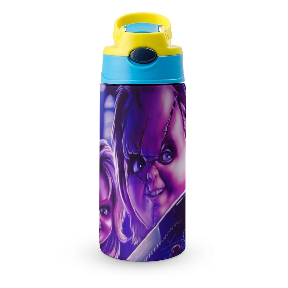 Bride Of Chucky Love Kid's Insulated Water Bottle With Straw Vacuum Stainless Steel Cup Leak-Proof Children Toddler Thermoses