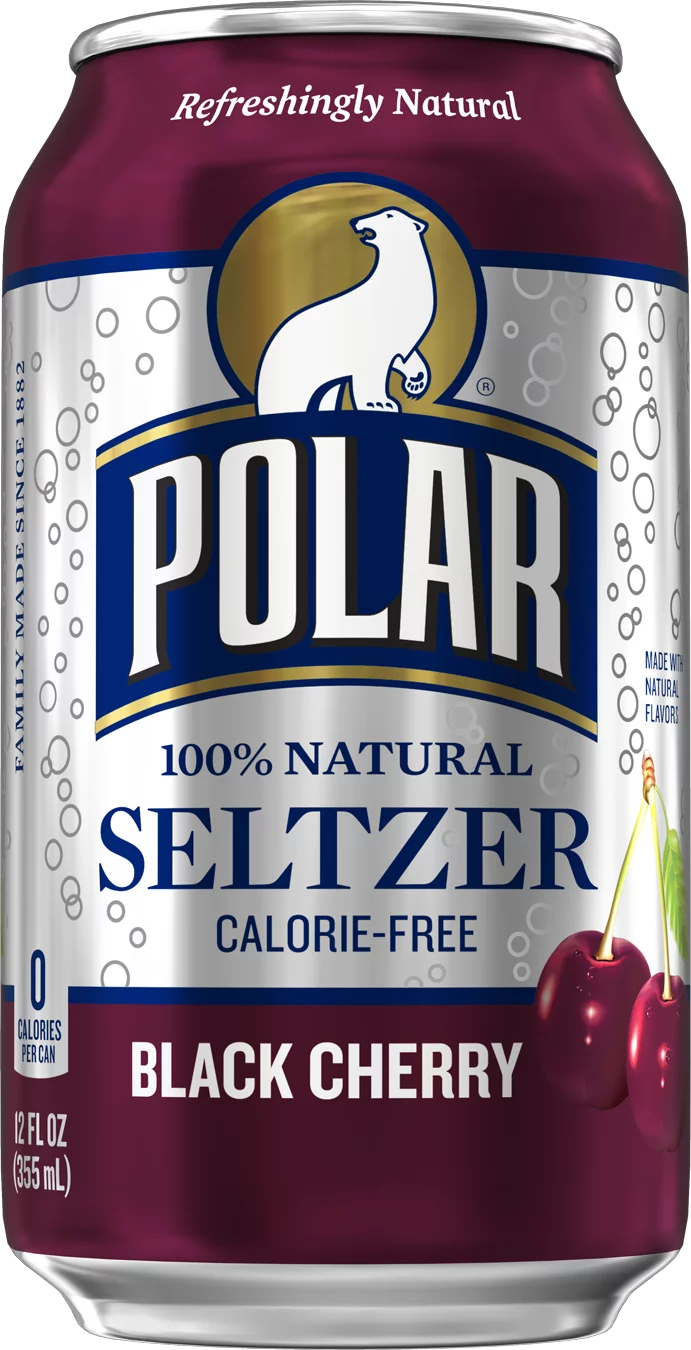 Polar Black Cherry Sparkling Water, 20 Fl Oz, 24 Count Cans