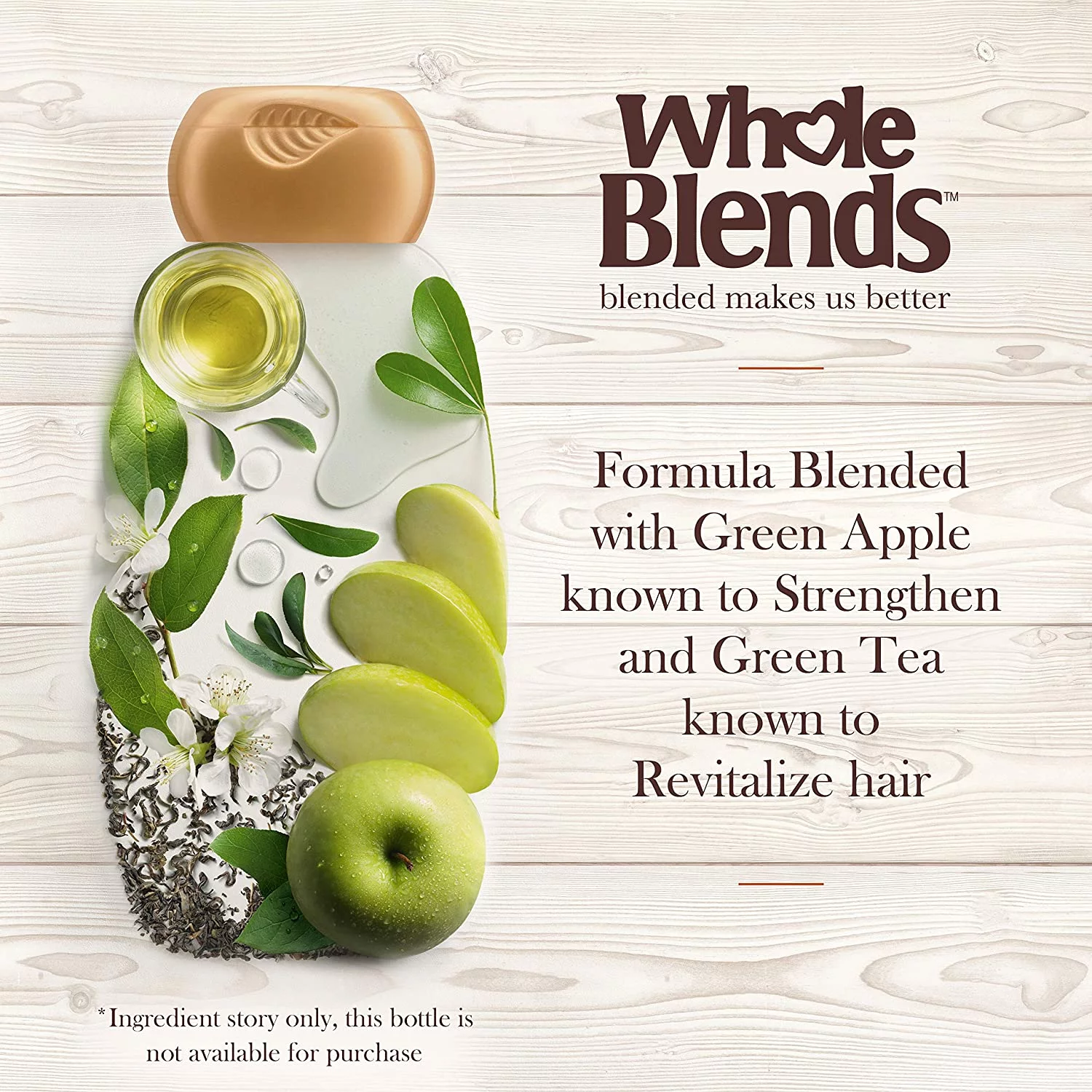 Garnier Whole Blends Conditioner With Green Apple & Green Tea Extracts, 12.5 Fl. Oz.