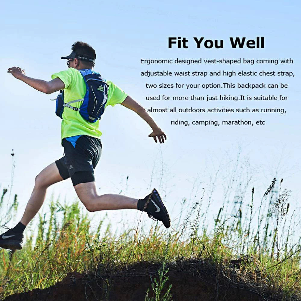 AONIJIE Hydration Backpack Vest, 5.5L Capacity, Multi-Pocket Design, Breathable and Lightweight, Pack for Outdoor Sports - Running, Cycling, Climbing and Hiking