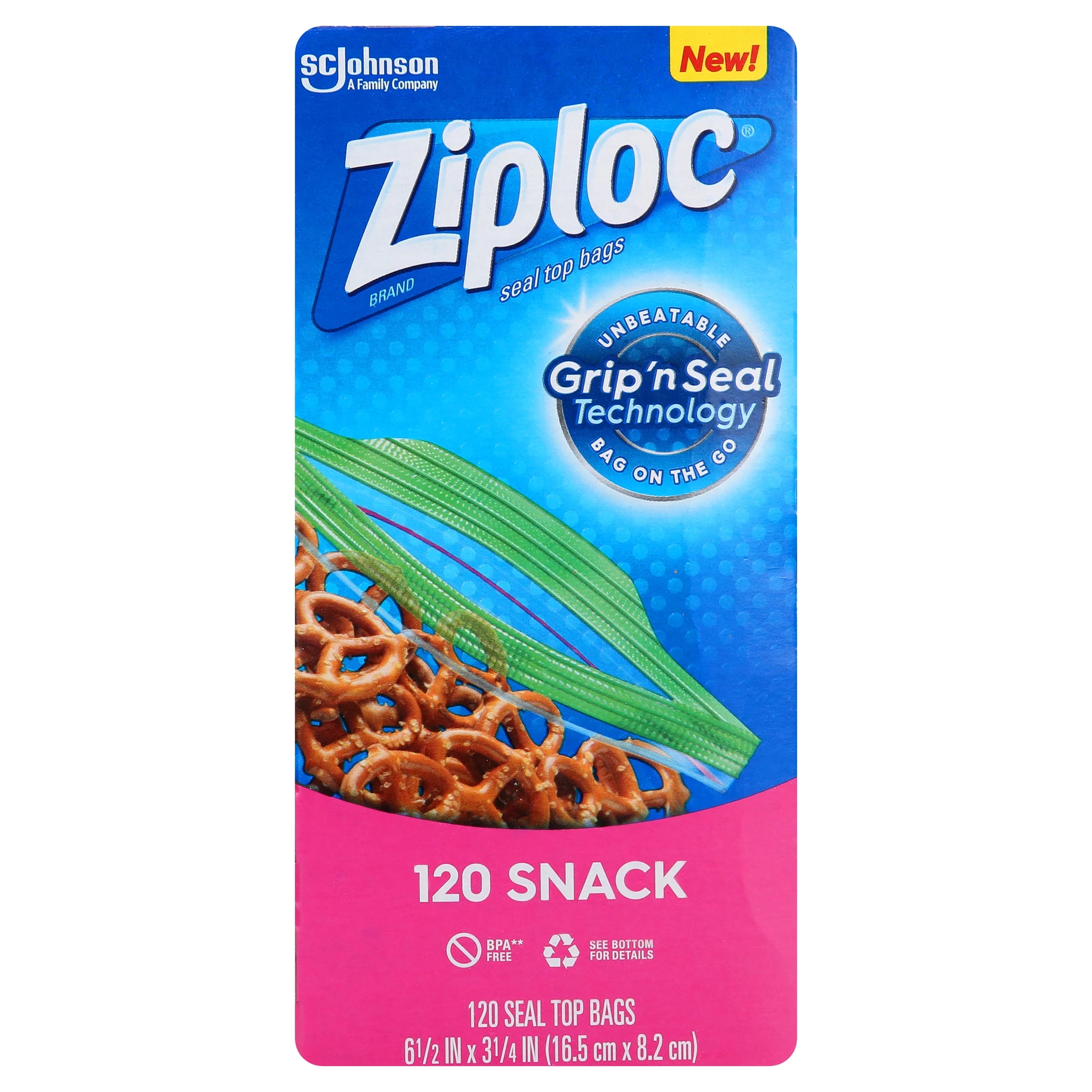 Ziploc Double Zipper Bag, Variety Pack, 347 Count